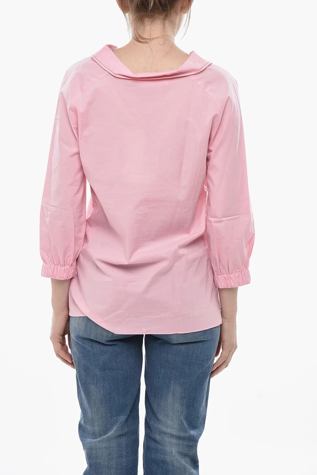 Marni og1mm0326 Poplin Blouse in Pink Size XS / US 0-2 / IT 36-38 - 2 Thumbnail