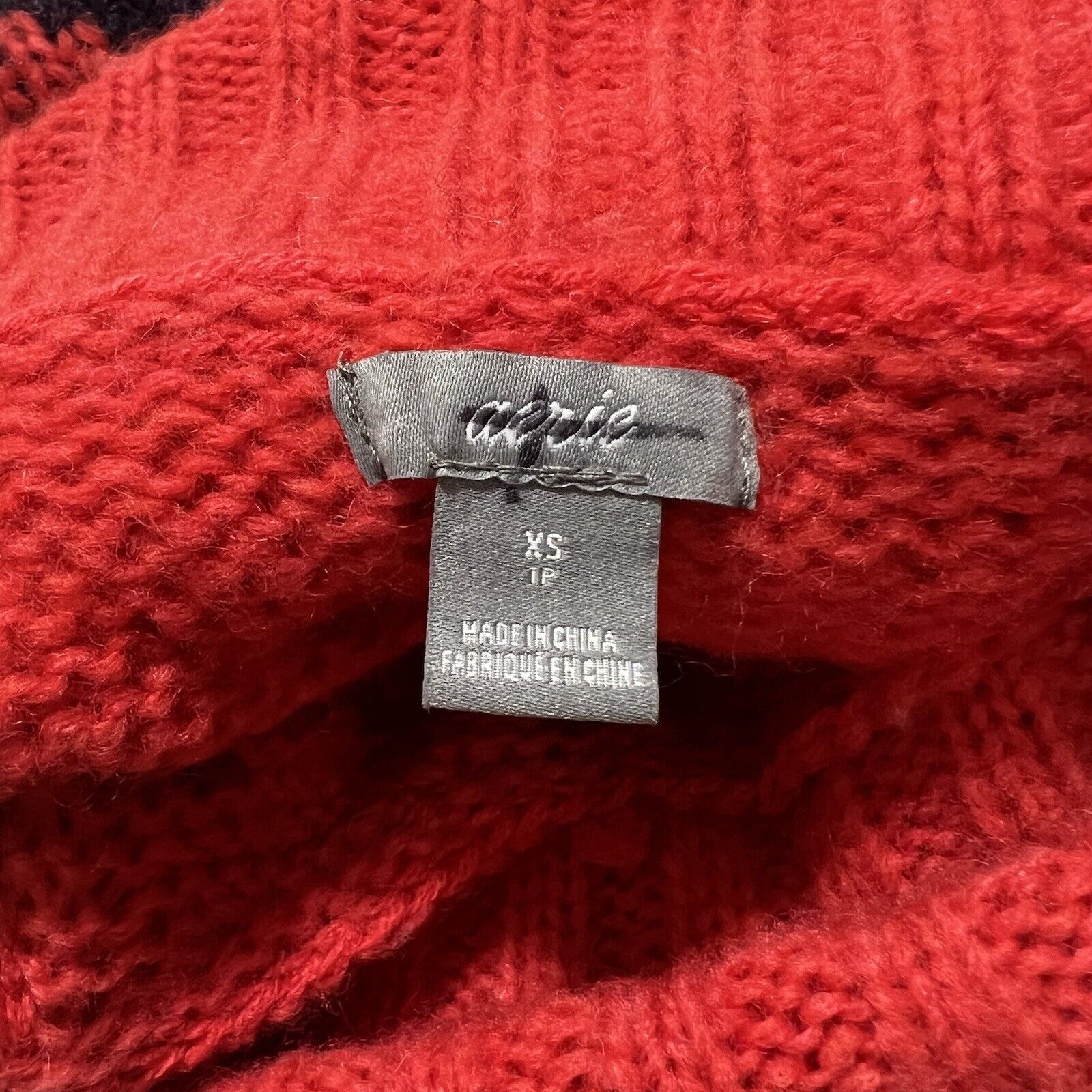 Other Aerie XS Wool Mock Neck Long Sleeve Zig Zag Sweater Size XS / US 0-2 / IT 36-38 - 3 Thumbnail