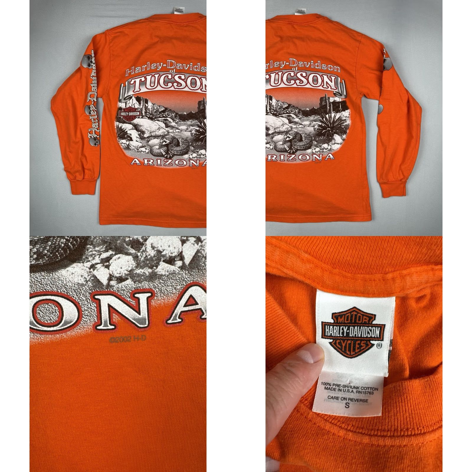 Harley Davidson VINTAGE Harley Davidson Tucson Arizona Willie G Skull Long Sleeve USA S Size US S / EU 44-46 / 1 - 8 Thumbnail