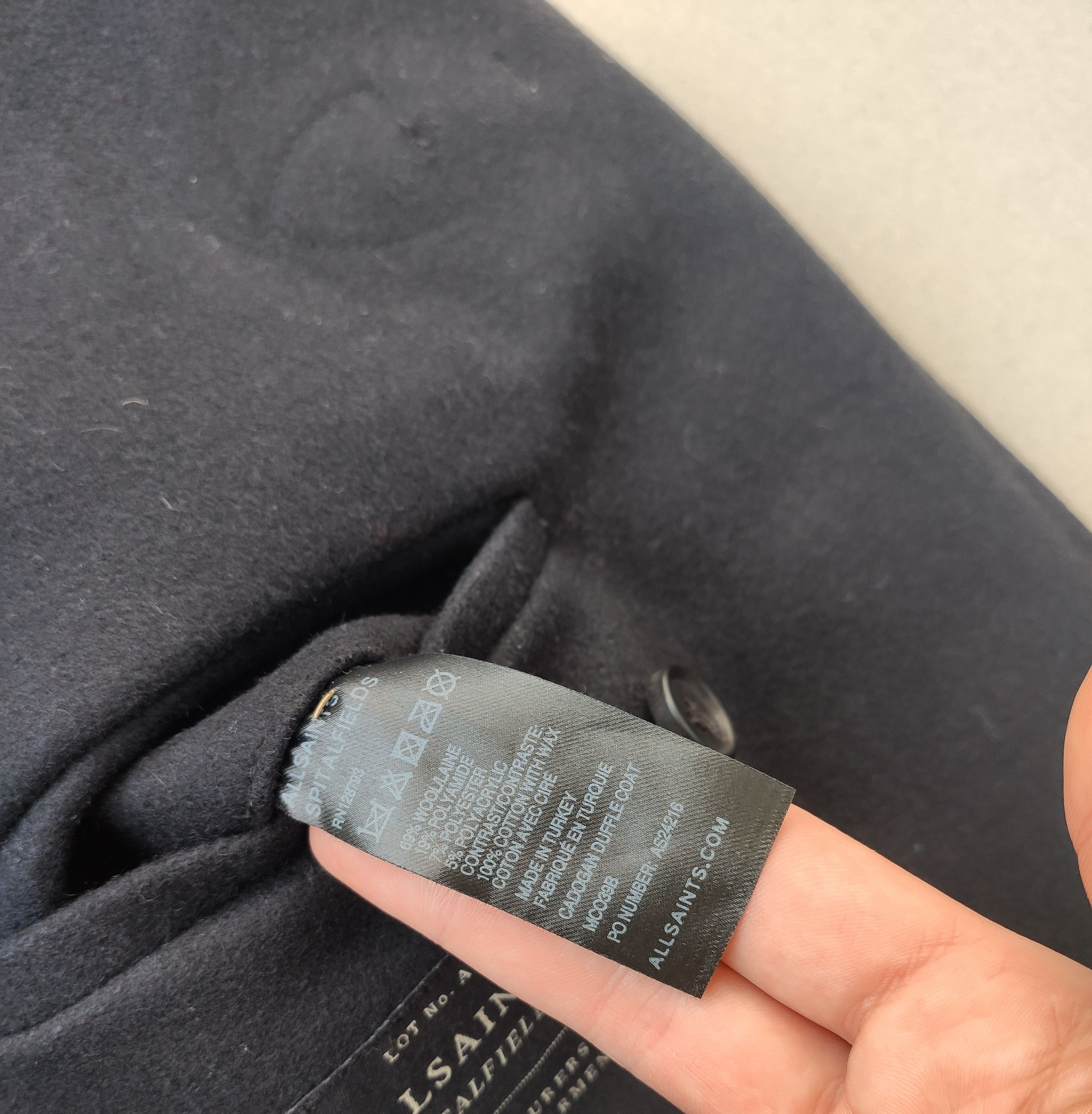 Allsaints AllSaints men wool coat duffle autumn winter Size US S / EU 44-46 / 1 - 7 Thumbnail