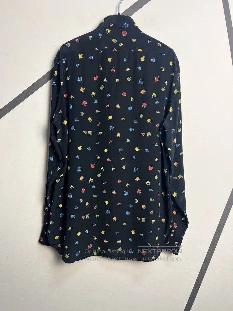 Saint Laurent Paris Saint Laurent 19AW Silk Geometric Print Shirt. Size US M / EU 48-50 / 2 - 2 Thumbnail
