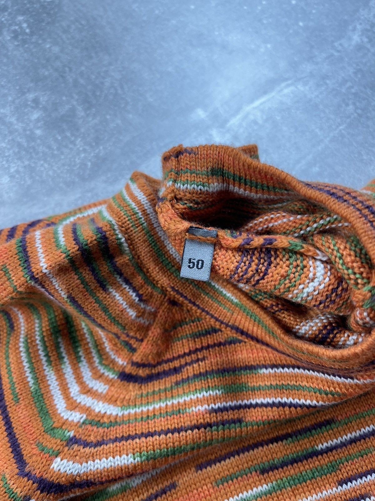 Missoni × Vintage Missoni Sport Vintage Wool Stripped Orange Sweater Size US M / EU 48-50 / 2 - 9 Thumbnail