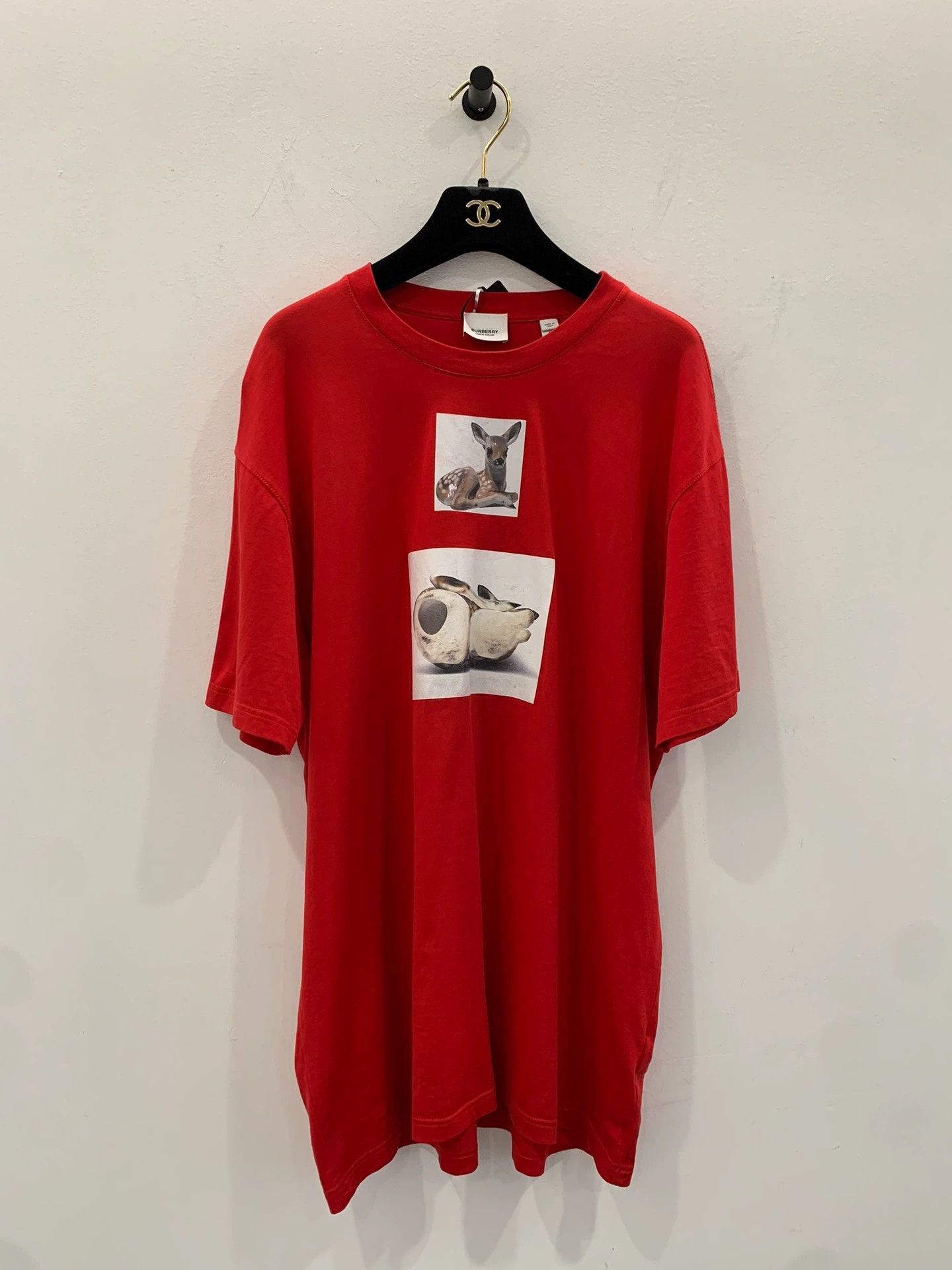 Burberry Burberry Red Deer Print Short Sleeve Tee - dmc Size US M / EU 48-50 / 2 - 1 Thumbnail