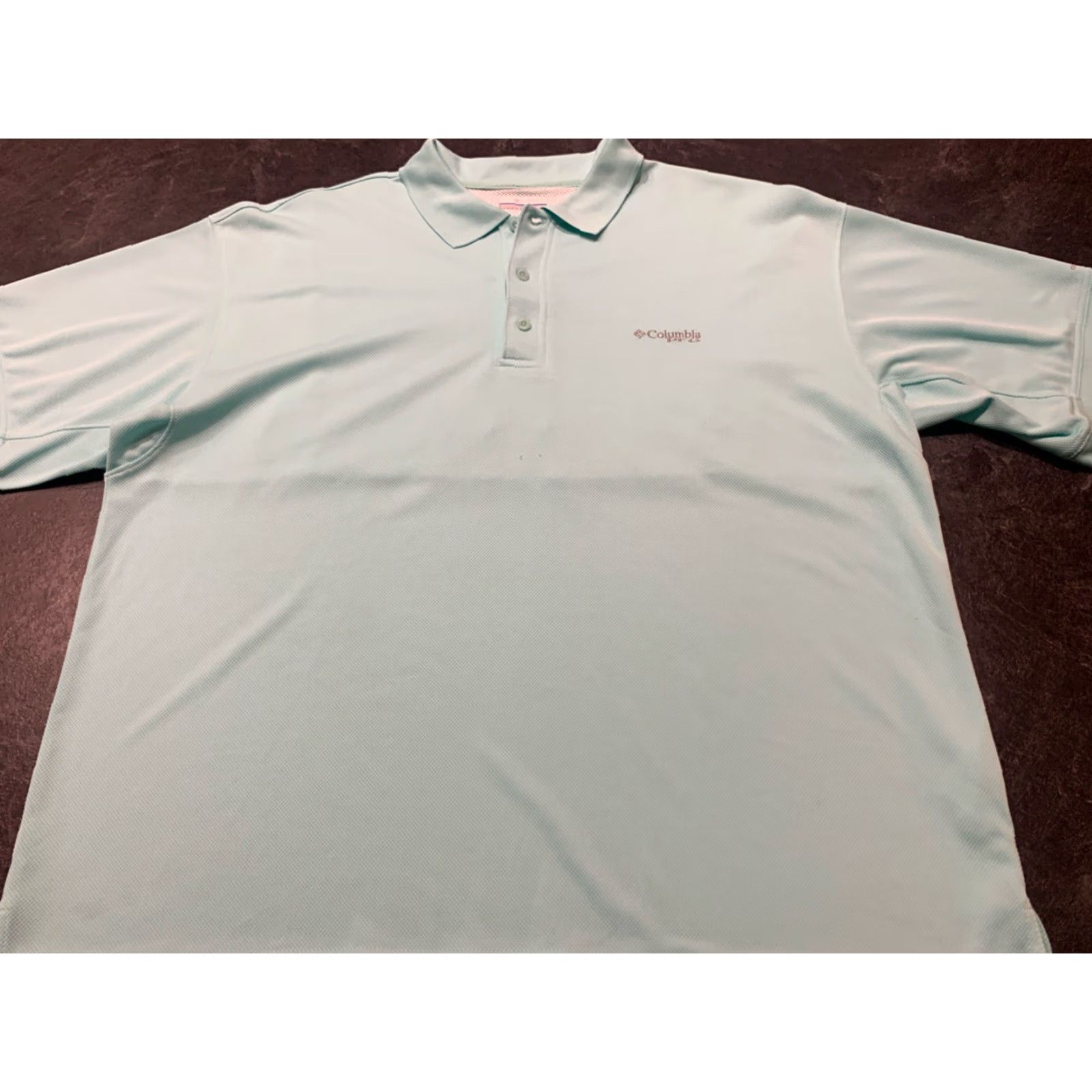 Vintage Columbia PFG Polo Shirt Mens 2XL Aqua Green 100% Polyester Short Sleeve Collared Size US XXL / EU 58 / 5 - 2 Thumbnail