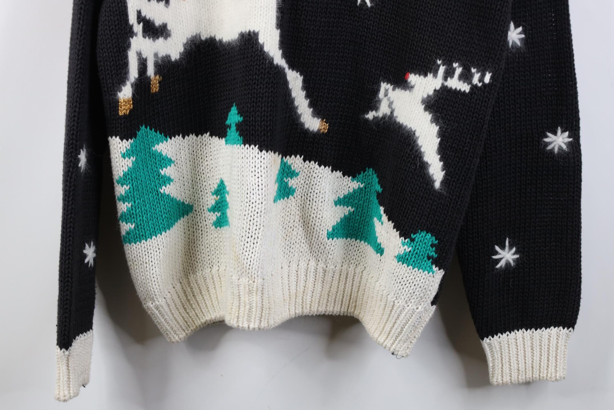 Vintage Vintage 90s Streetwear Christmas Reindeer All Over Sweater Size M / US 6-8 / IT 42-44 - 3 Thumbnail