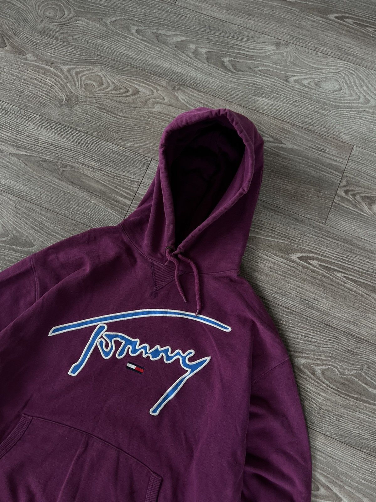Tommy Hilfiger Tommy Hilfiger Jeans Signature Big Logo Purple Hoodie Size US L / EU 52-54 / 3 - 5 Thumbnail