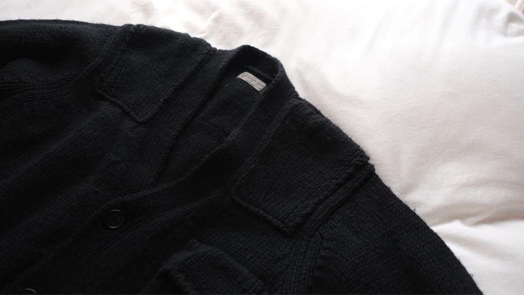 image of Yohji Yamamoto Pour Homme Knit Cardigan in Black, Men's (Size Large)