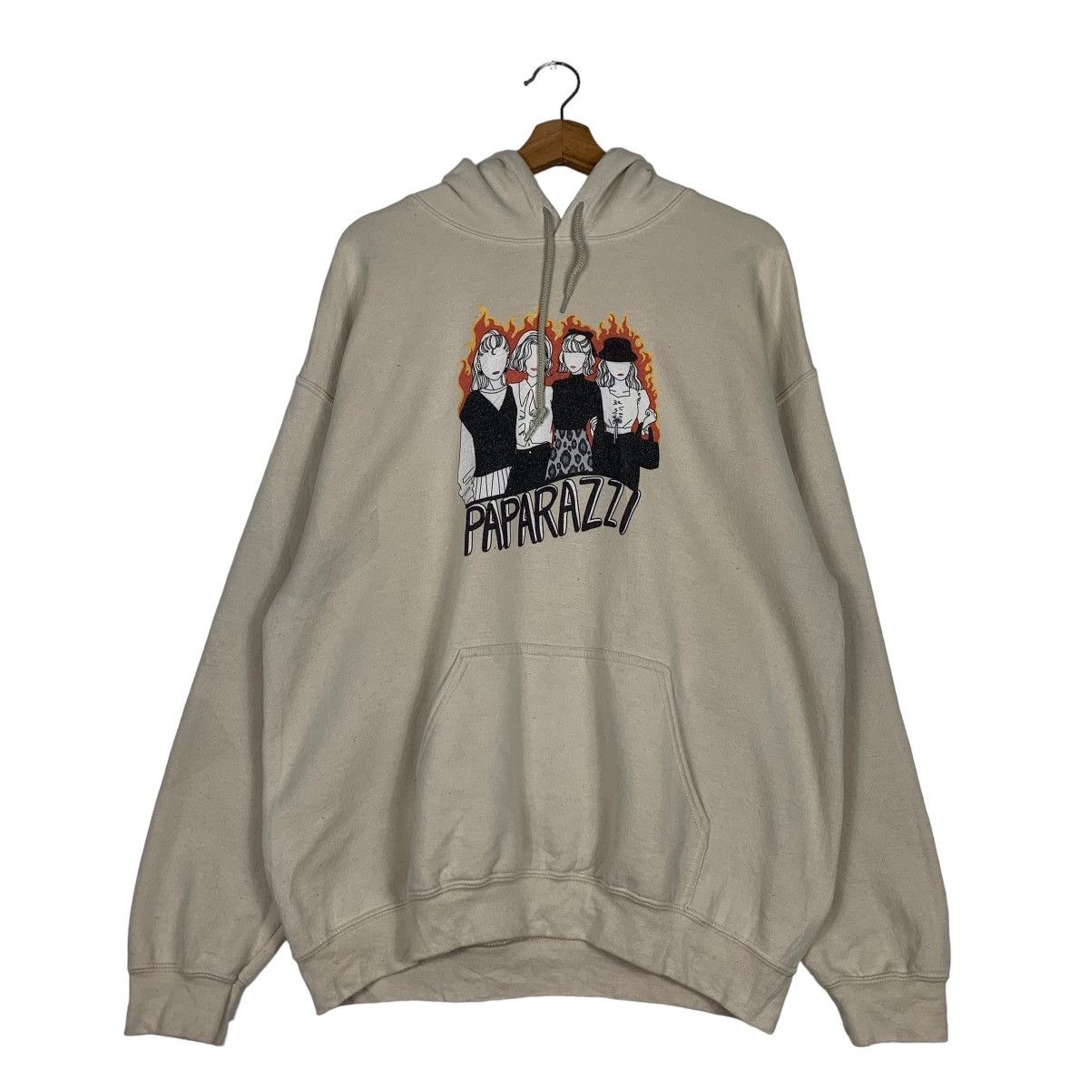 Gildan PAPARAZZI Big Logo Pullover Hoodies Sweatshirt #0746-C34 Size US L / EU 52-54 / 3 - 1 Thumbnail