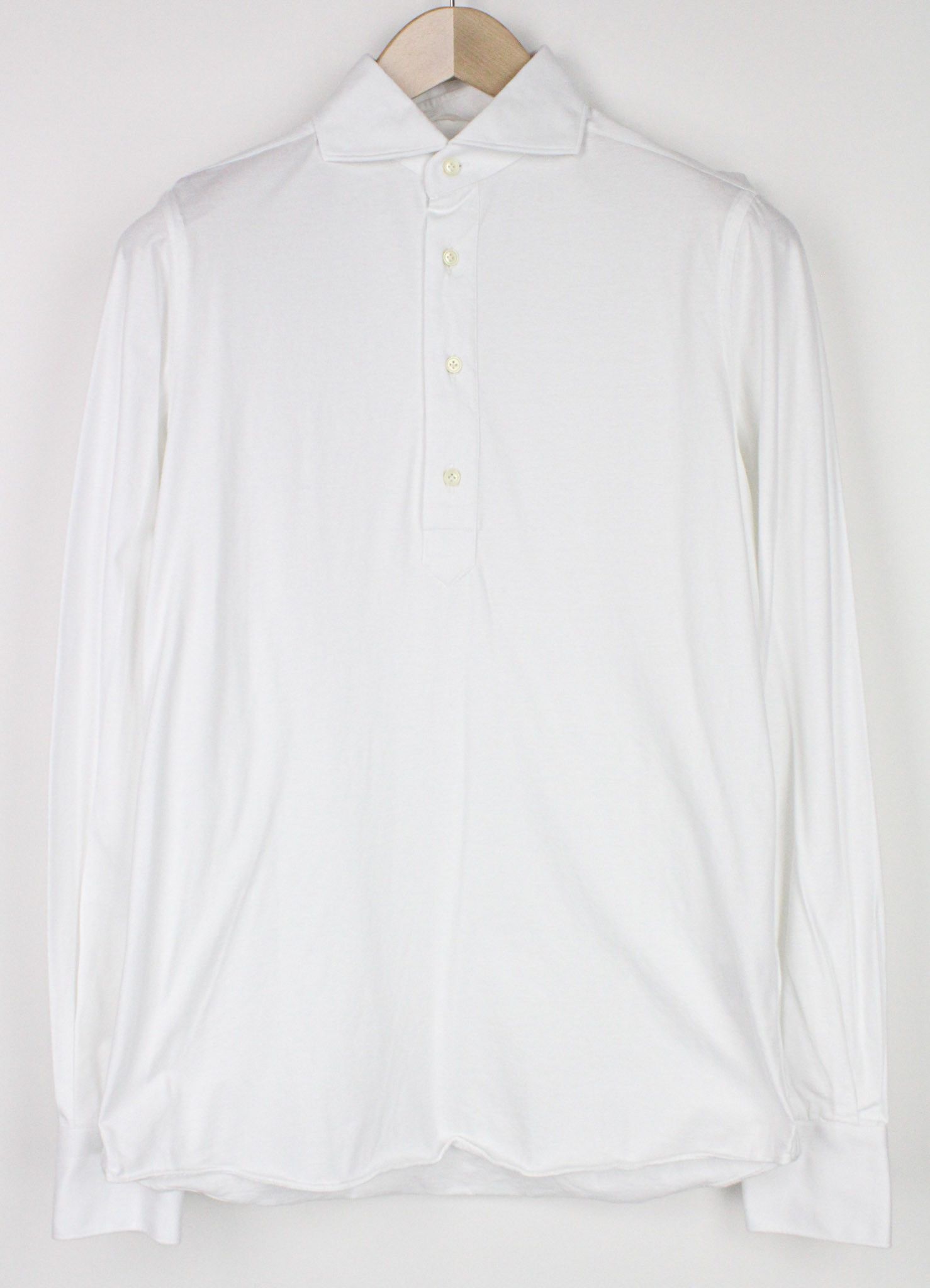 Suitsupply 37/14 1/2 Extra Slim Cotton White Casual Polo 72519 Size 38R - 1 Thumbnail