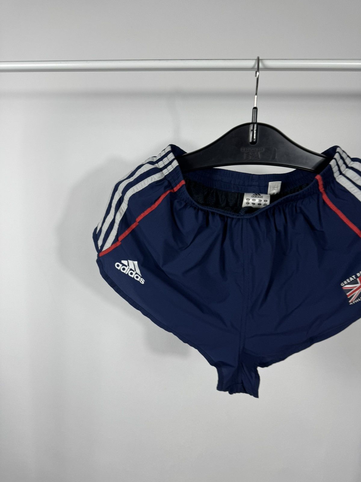 Adidas Adidas Women Running Shorts Blue Team GB 3 Stripe Size L Size US 32 / EU 48 - 2 Thumbnail