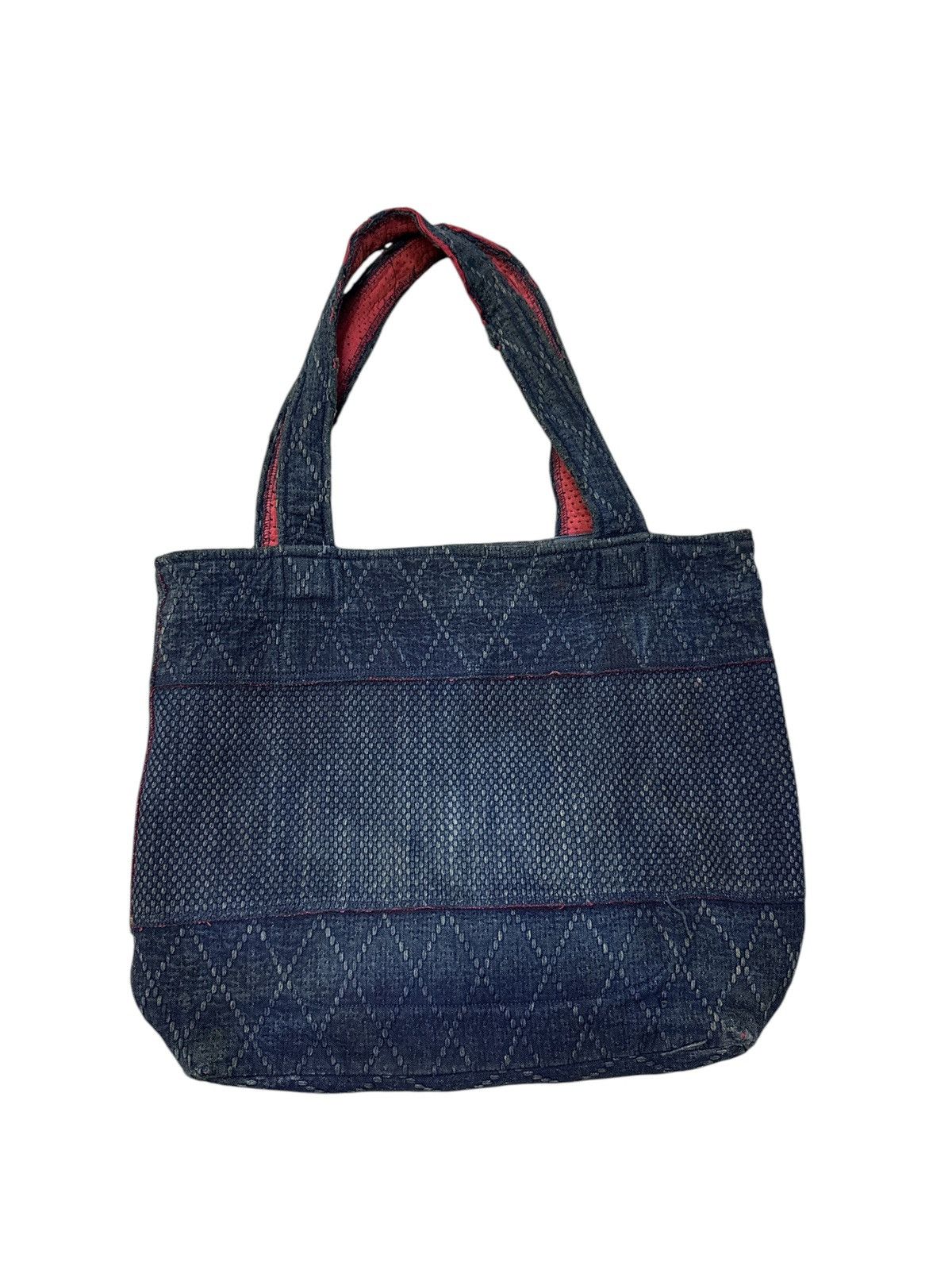 Blue Blue Japan BLUE-BLUE JAPAN X ARIGATO SASHIKO STITCHES TOTE BAG Size ONE SIZE - 2 Thumbnail