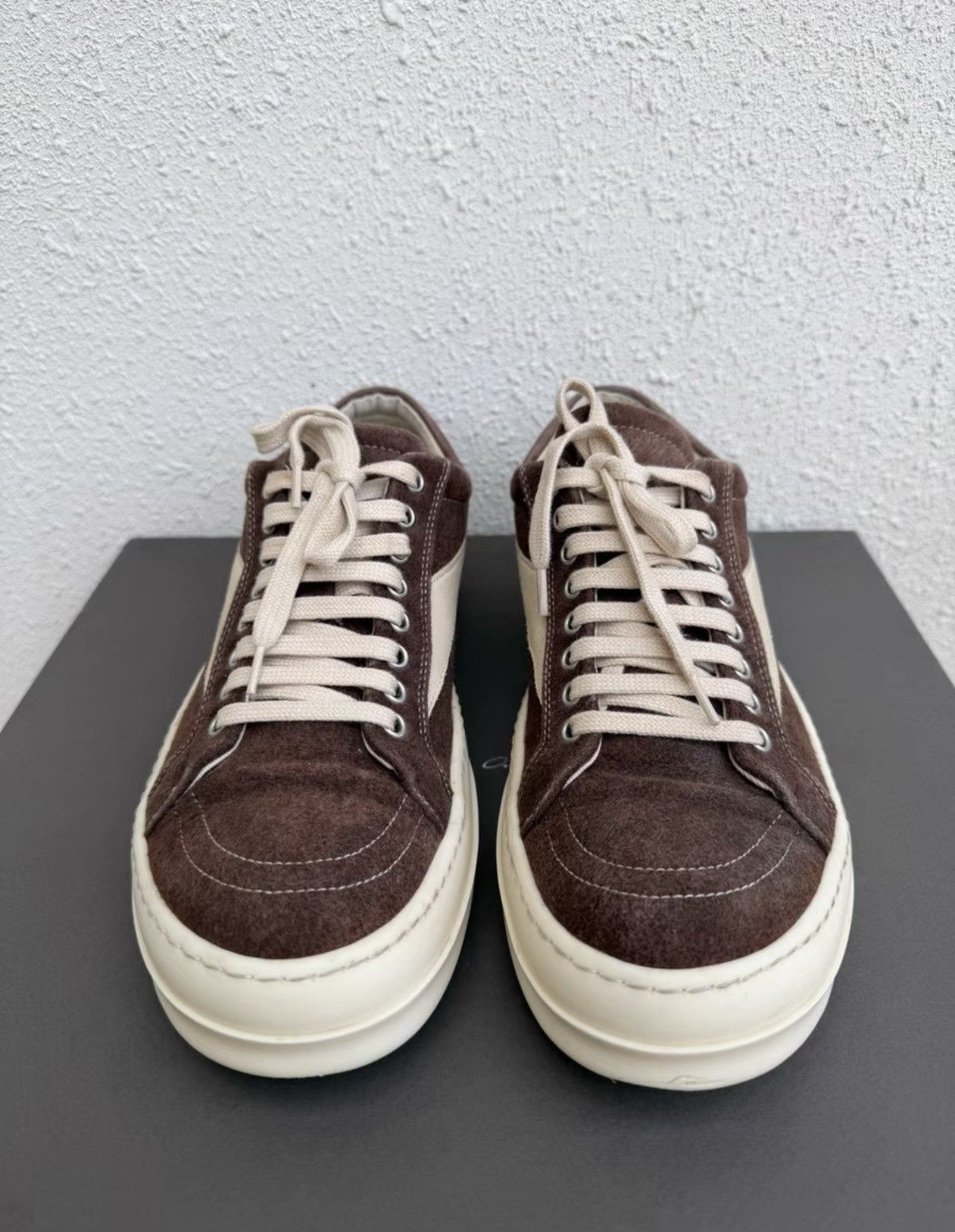 Rick Owens Rick Owens DRKSHDW high-top sneakers, burgundy suede Size US 8 / EU 41 - 3 Thumbnail