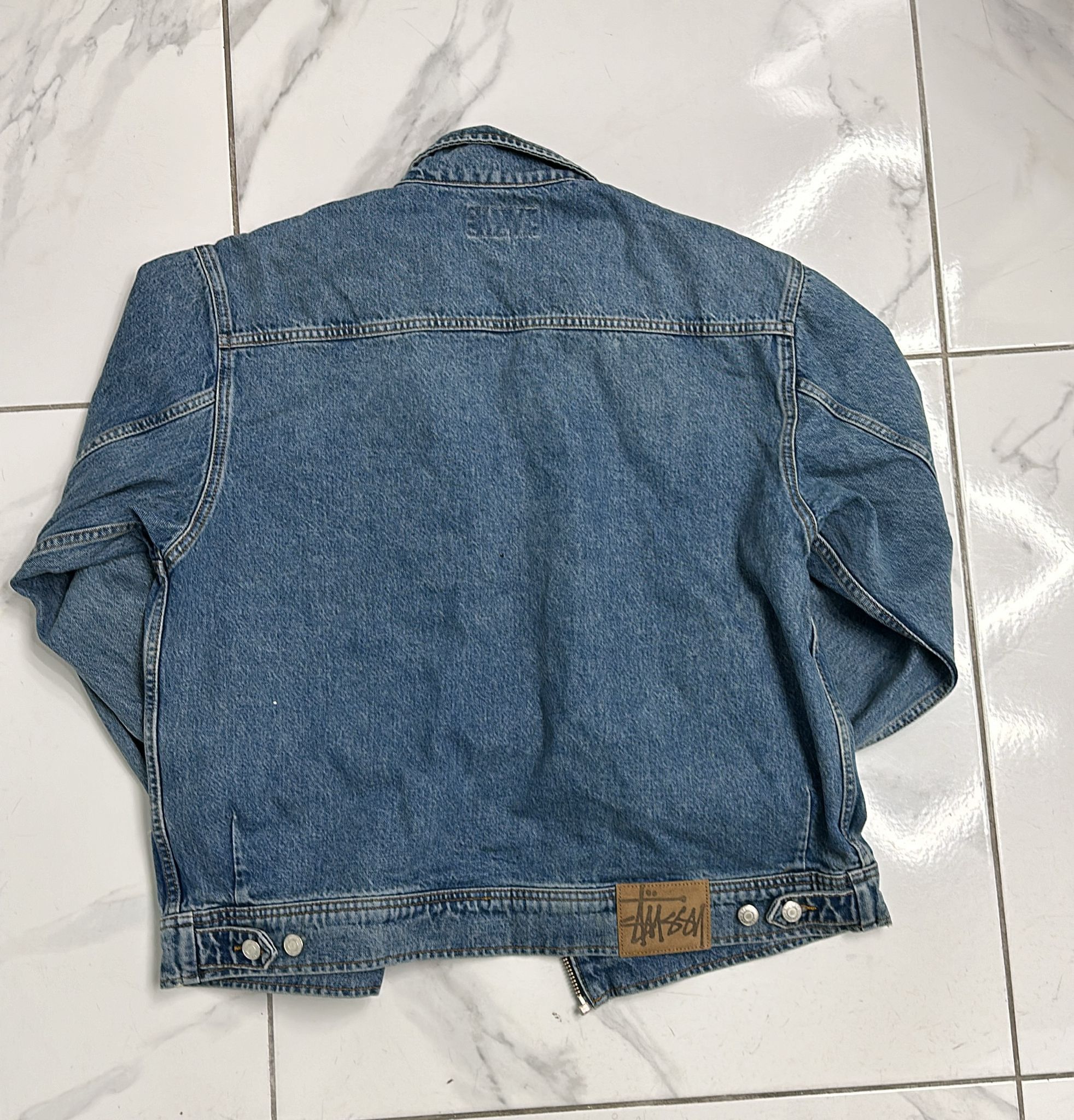 Stussy × Vintage Stussy FA23 Zip Work Jacket Denim Blue Size Large Size US L / EU 52-54 / 3 - 4 Thumbnail