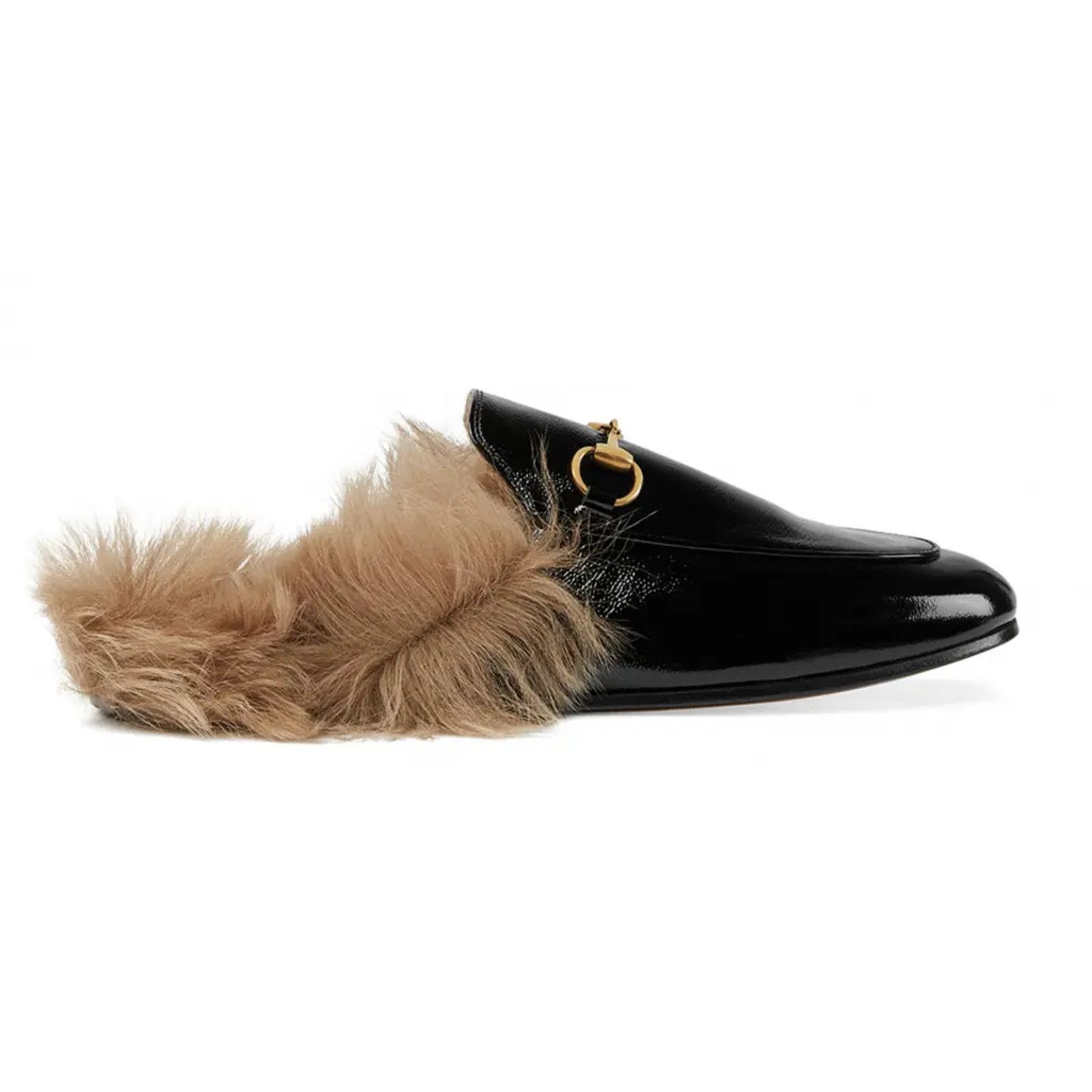 Gucci Gucci Princetown Black Patent Leather Fur Loafer Slide Slip Size US 6 / IT 36 - 3 Thumbnail