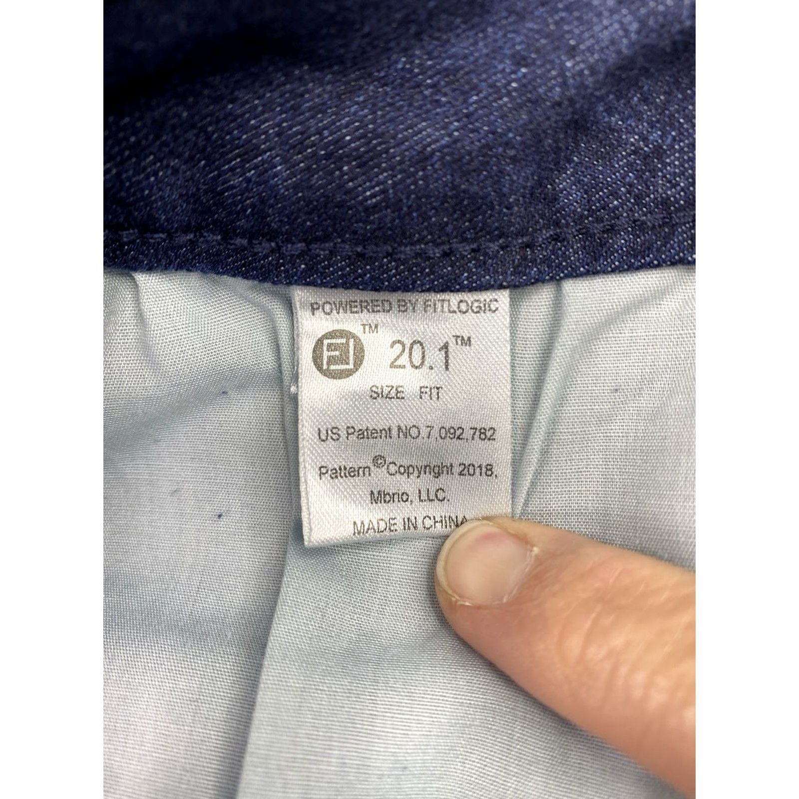 Vintage Measure & Made Jeans Sz 20 Dard Wash Denim Fitlogic Straight NWT Ladies Women's Plus Size 20 Blue Denim Straight Jeans Size 42" / US 20 - 7 Thumbnail