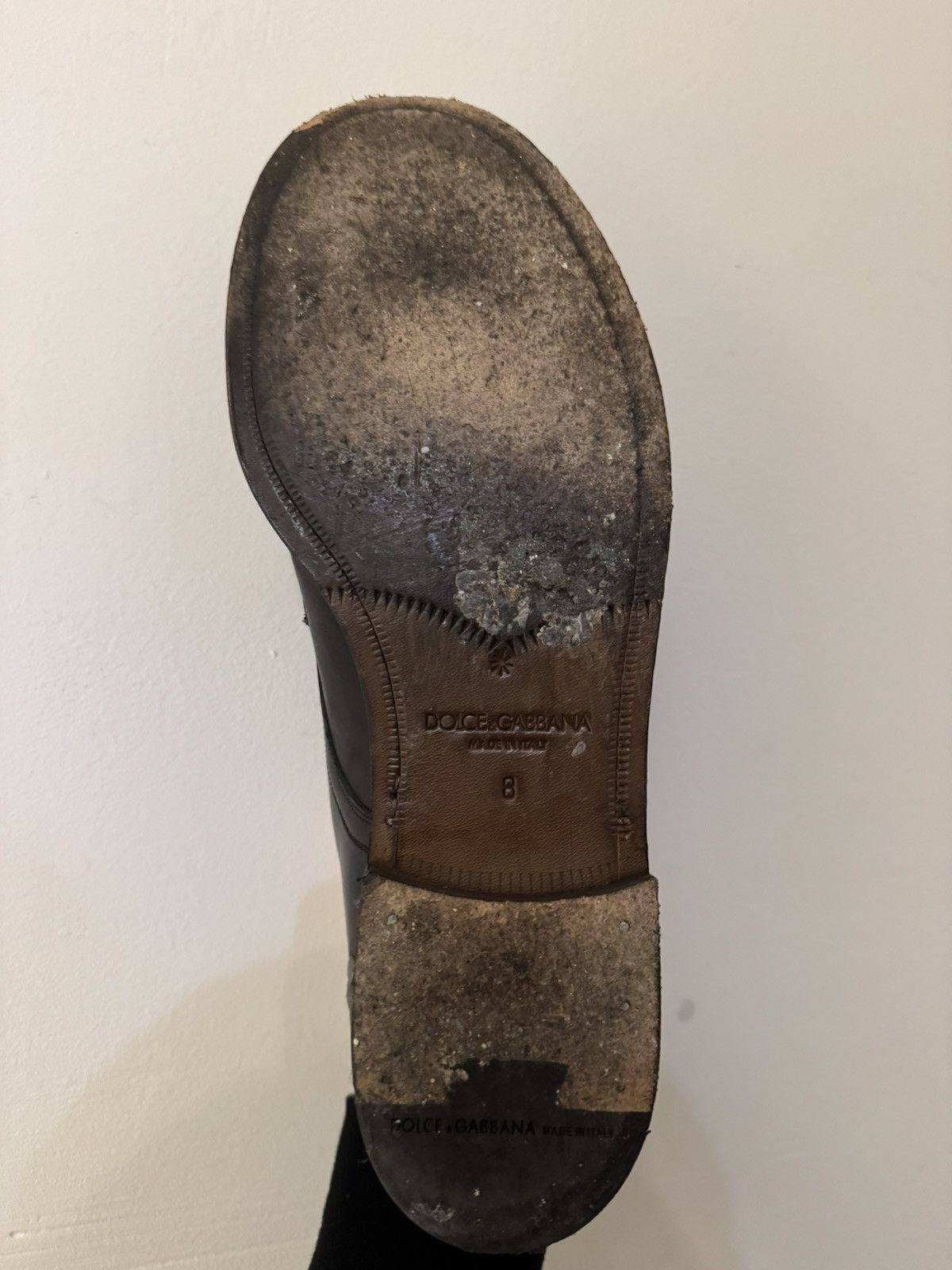 Dolce & Gabbana Dolce & Gabbana Black Leather Siracusa Derbies Size US 11.5 / EU 44-45 - 6 Thumbnail