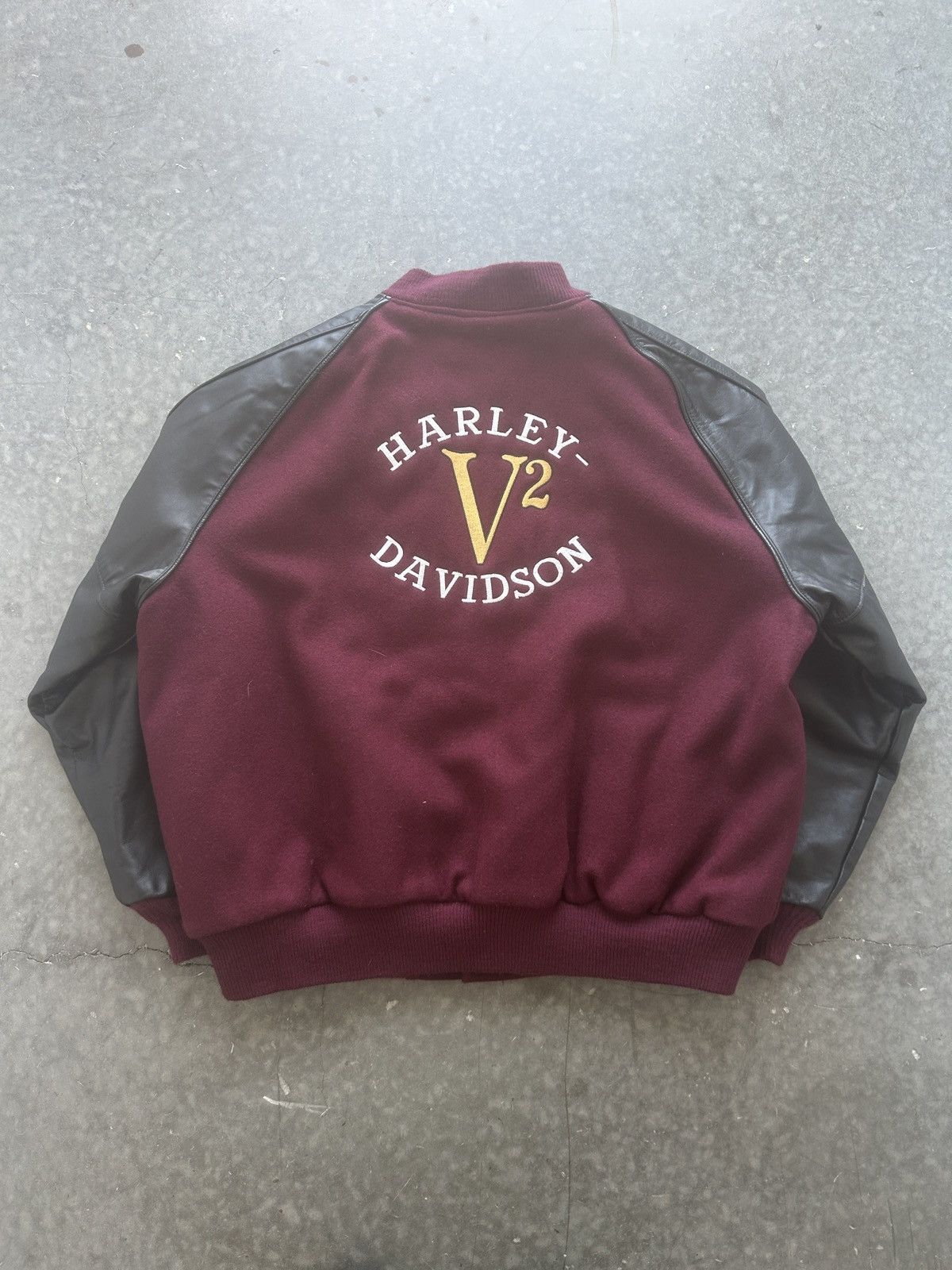 Harley Davidson × Vintage Vintage 90s Harley Davidson Varsity Jacket Size US XXL / EU 58 / 5 - 1 Thumbnail