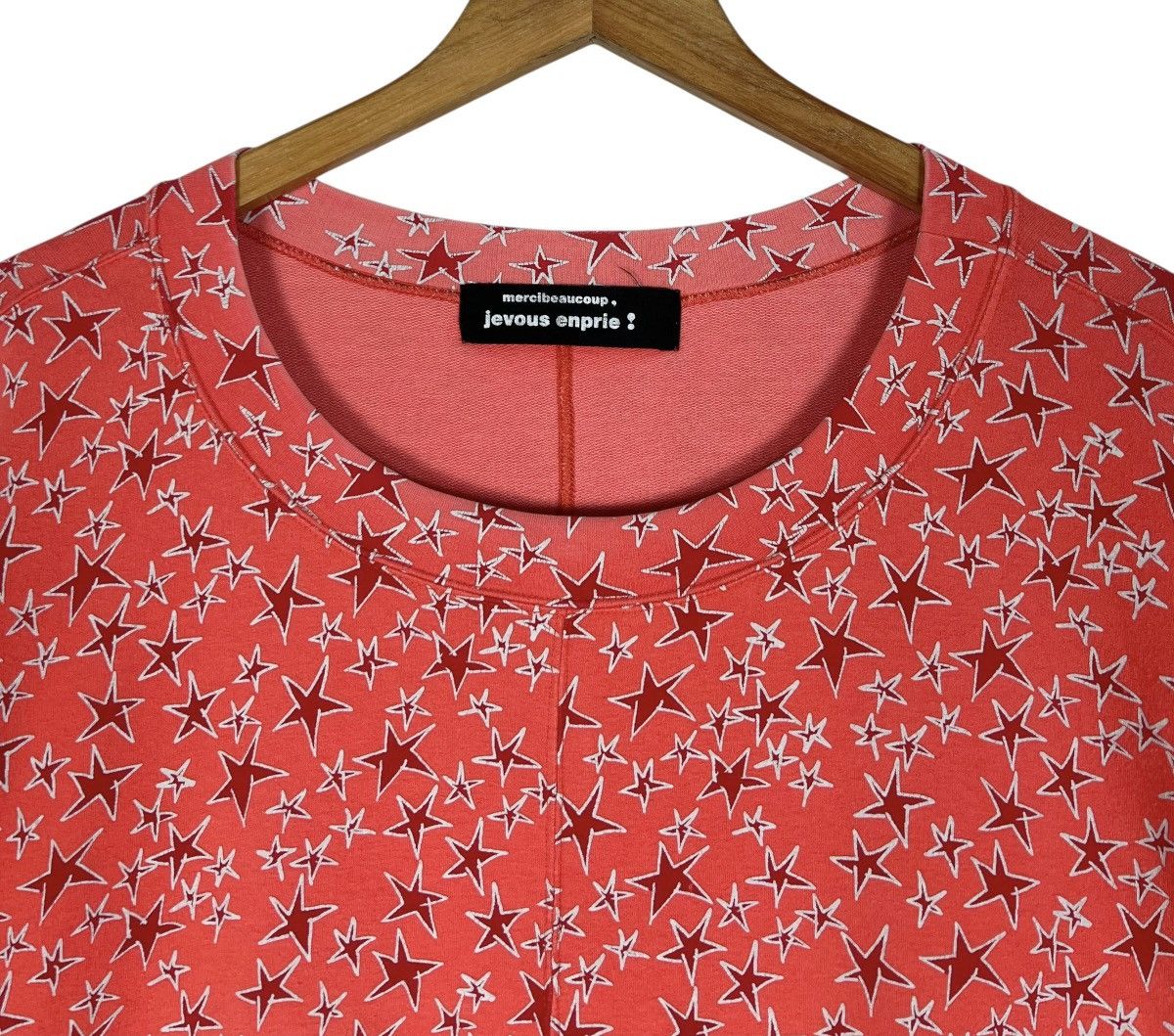 Issey Miyake Vintage Mercibeaucoup Star Sweatshirt Red Japanese Designer Size US M / EU 48-50 / 2 - 3 Thumbnail