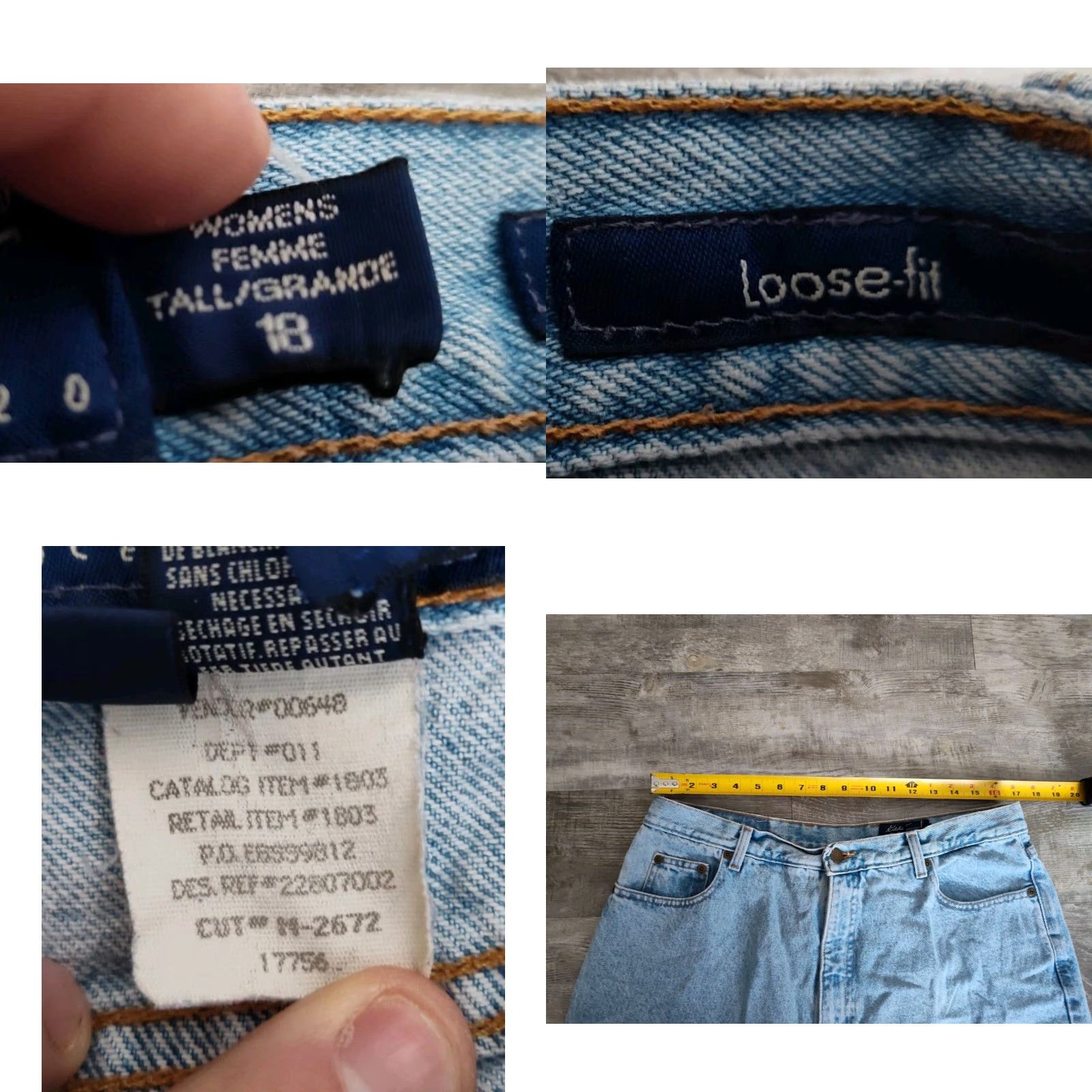 Eddie Bauer VINTAGE Eddie Bauer Women’s Jeans Size 18 Blue Denim High Rise Straight Fit 80s 90s Retro Size 40" / US 18 - 8 Thumbnail