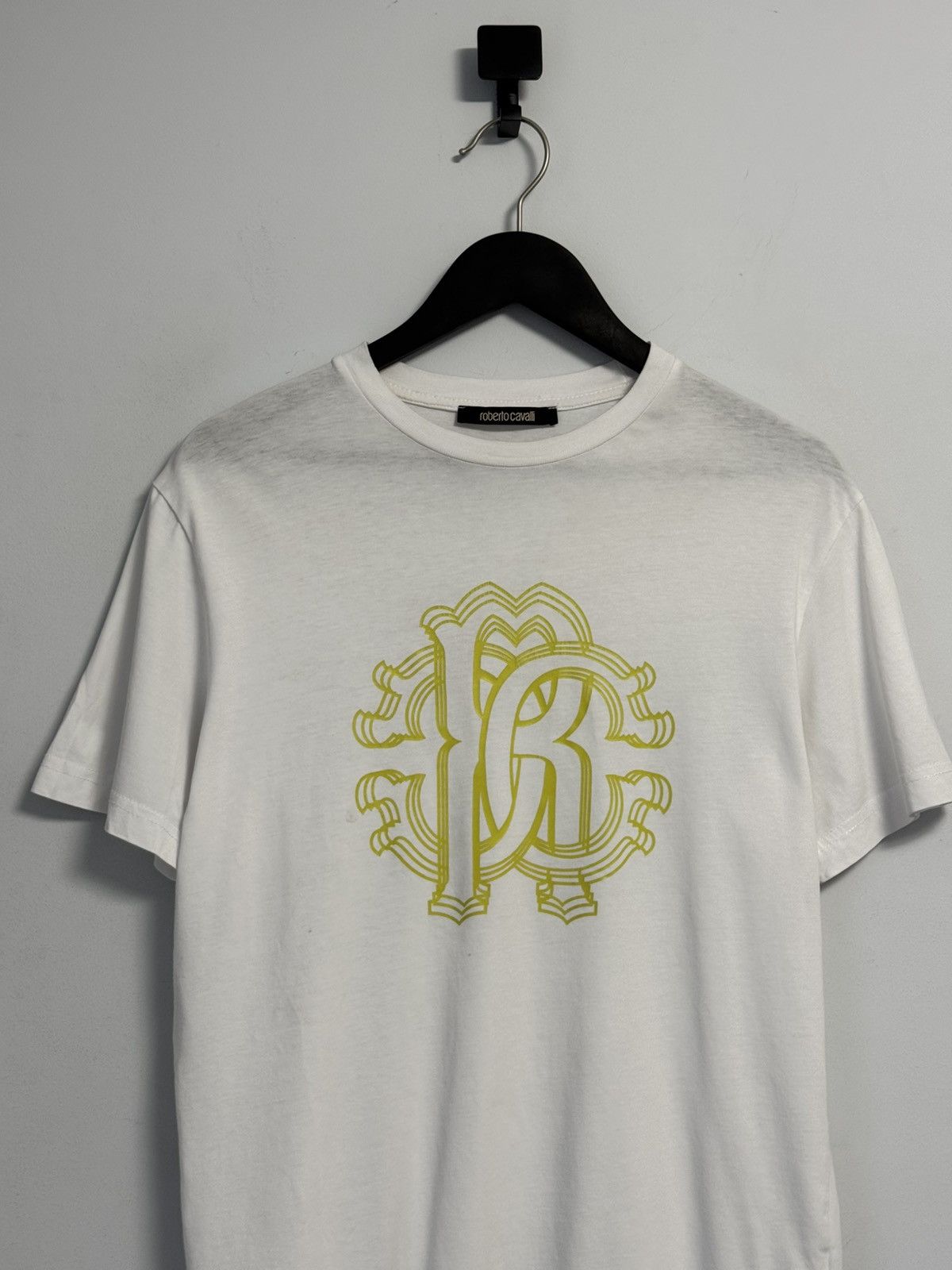 Roberto Cavalli Roberto Cavalli Graphic T-Shirt Mens White RC Snake Size US M / EU 48-50 / 2 - 2 Thumbnail