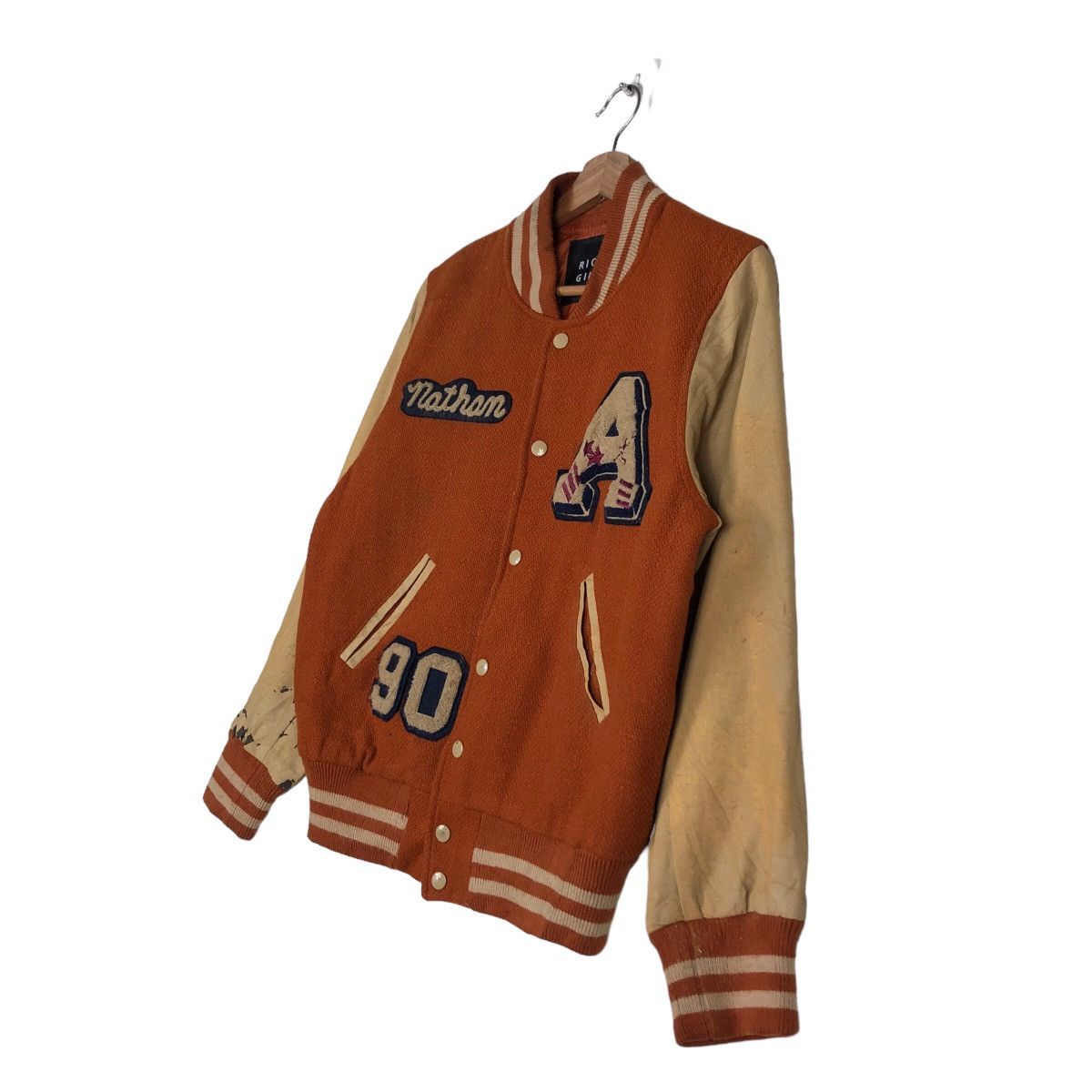 Japanese Brand Vtg Varsity Jacket Leather Rich Girl Japan Hysteric Glamour Size US M / EU 48-50 / 2 - 2 Thumbnail