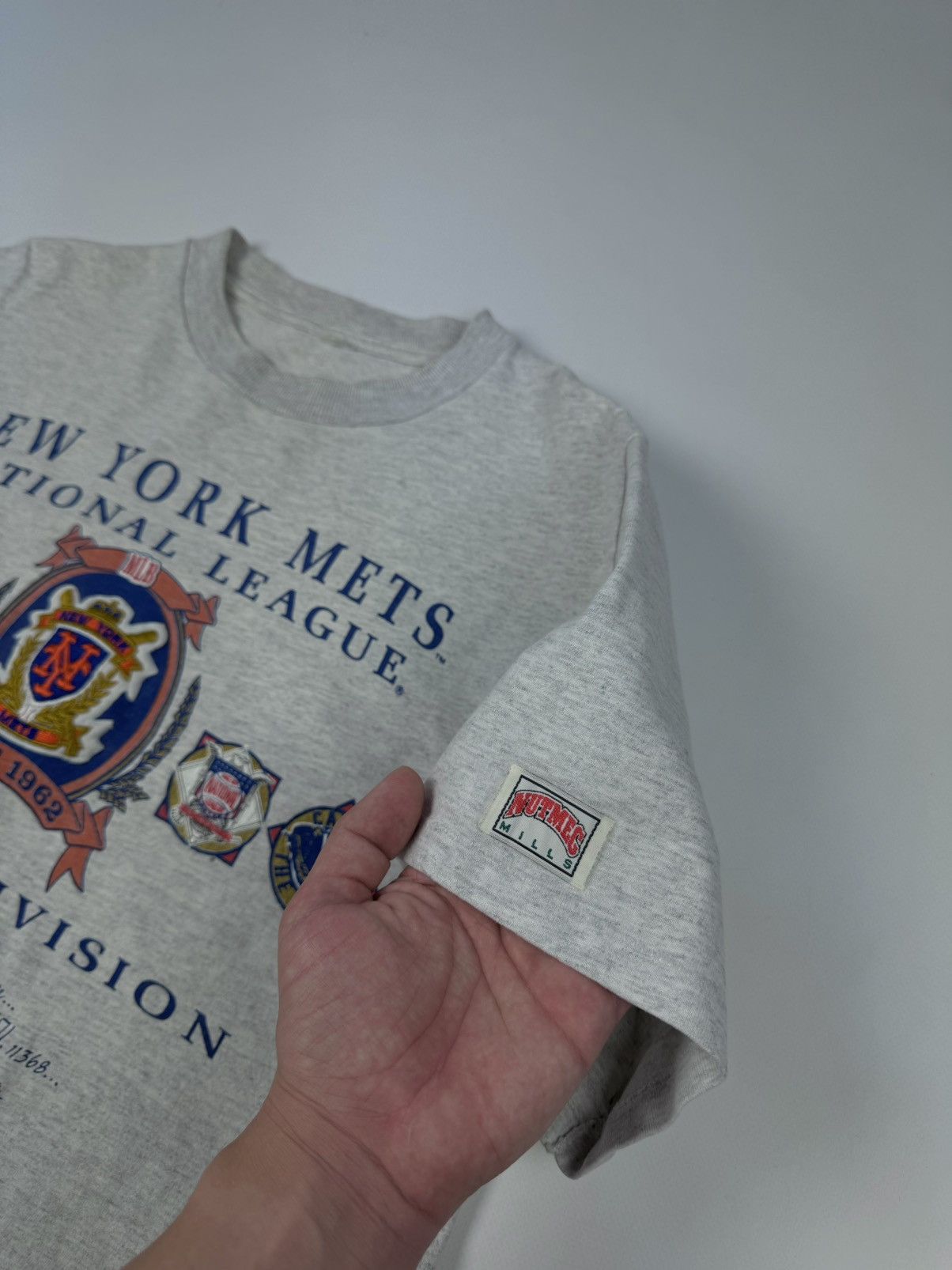 Nutmeg × Vintage NEW YORK METS Nutmeg Mills MLB Made in USA Vintage T-Shirt Size US M / EU 48-50 / 2 - 19 Thumbnail