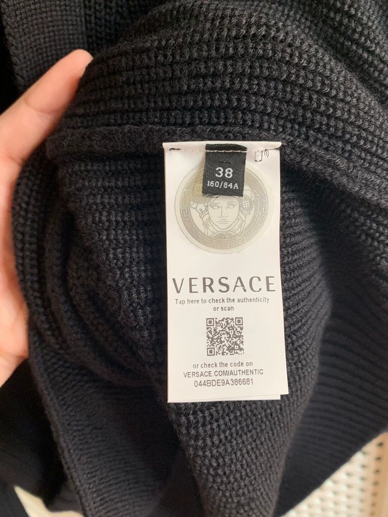 Versace Versace Gold pin black sweater cardigan jacket Size S / US 4 / IT 40 - 4 Thumbnail