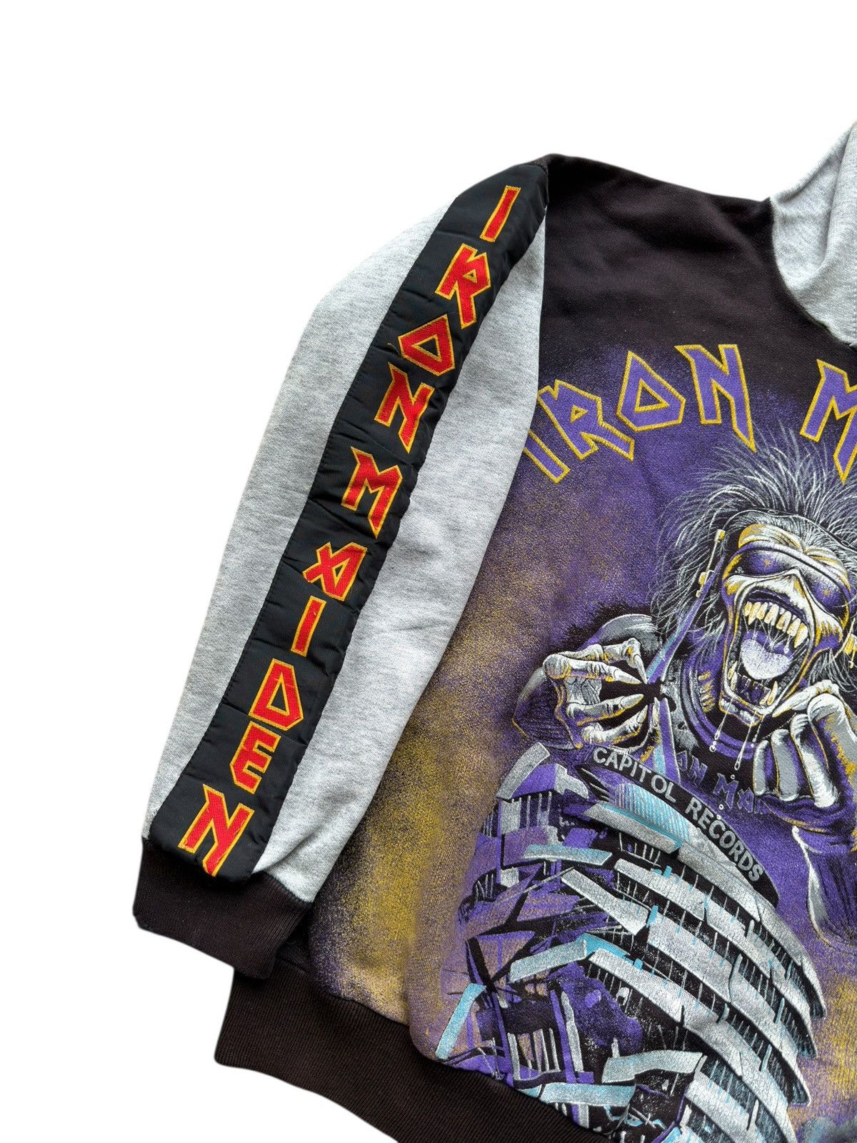 Band Tees *RARE* TURBOGADGET VINTAGE 1990s IRON MAIDEN METAL HOODIE Size US M / EU 48-50 / 2 - 3 Thumbnail