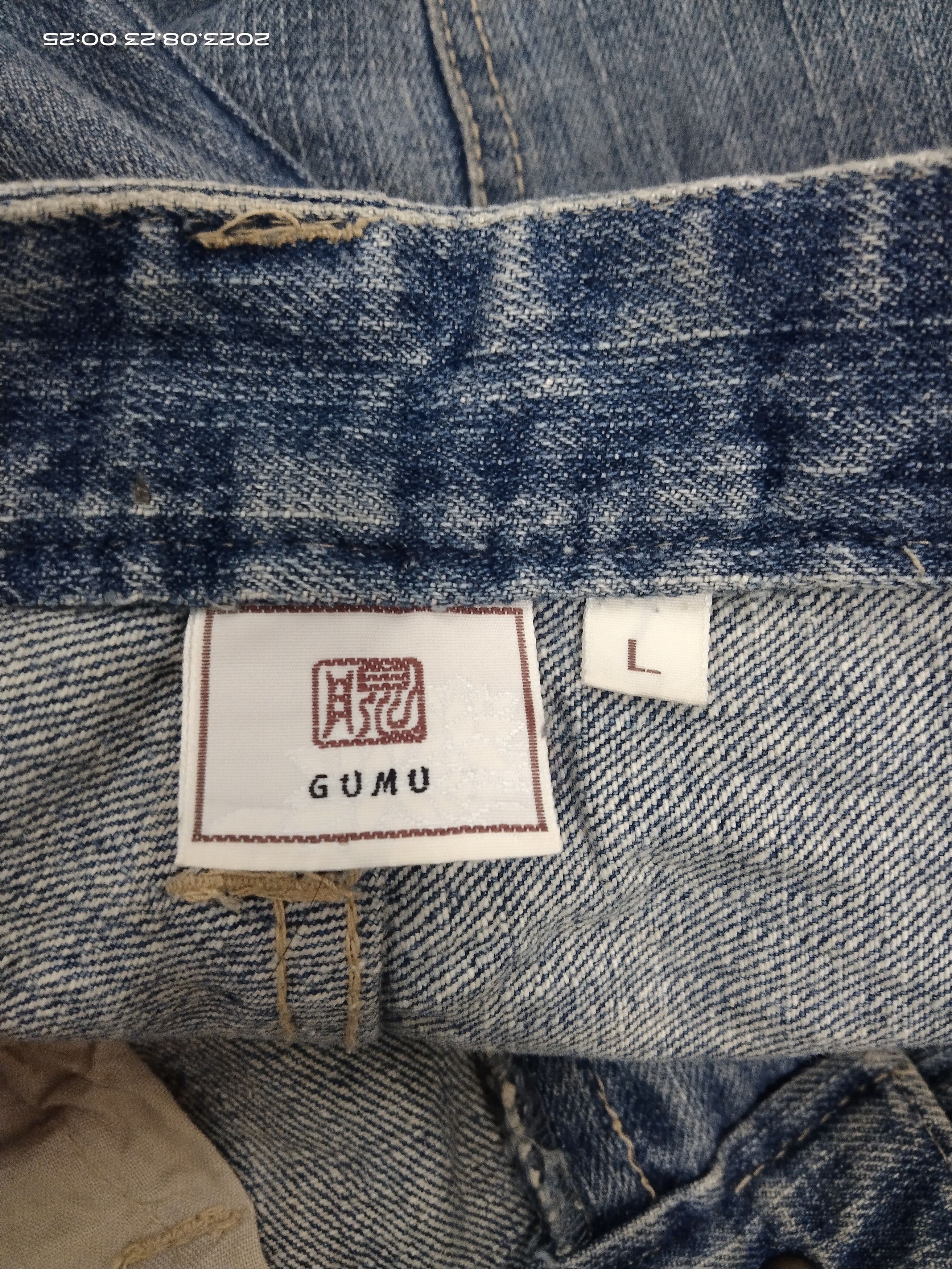 Art Comes First SICK ART HANDMADE GUMU DENIM PANTS Size US 33 - 9 Thumbnail