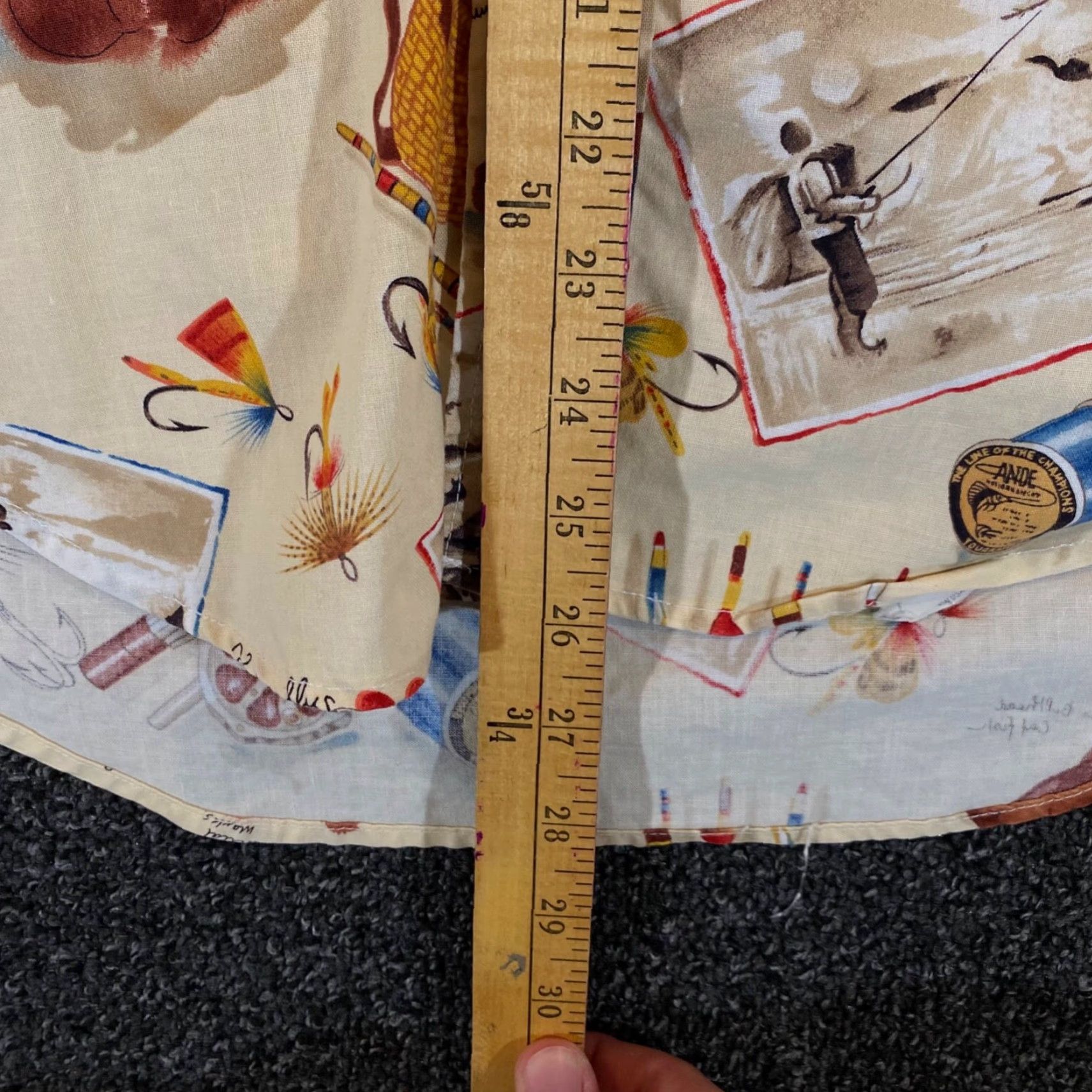Vintage Cotton Brothers Shirt Mens Size Medium White Brown Fishing Lures Reels Fish Size US M / EU 48-50 / 2 - 6 Thumbnail