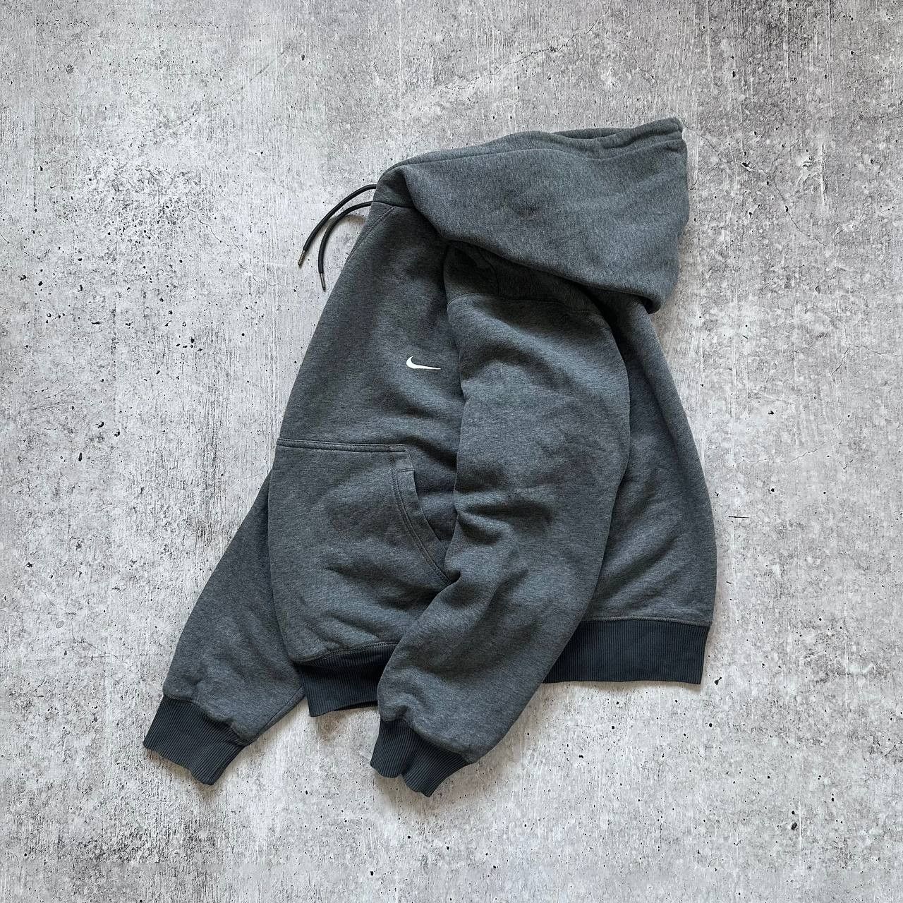Nike × Vintage Vintage Nike Boxy y2k Black Perfect Fit Boxy Baggy Hoodie Size US S / EU 44-46 / 1 - 5 Thumbnail