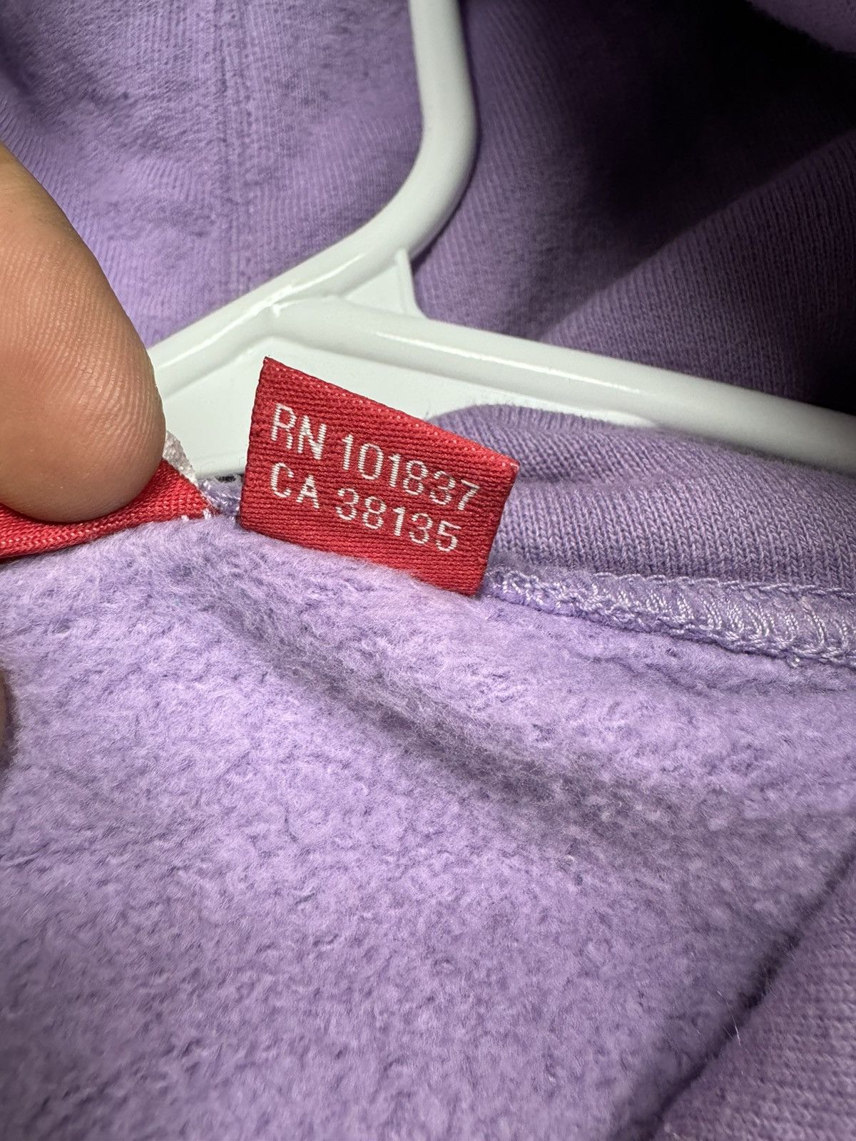 Supreme Supreme Tonal Webbing Hooded Sweatshirt Lavender Size US M / EU 48-50 / 2 - 8 Thumbnail