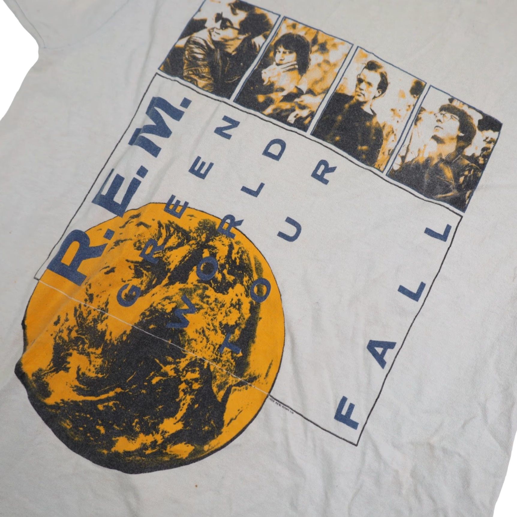 Vintage VINTAGE 80s R.E.M Green World Tour Mens XL Graphic Band Tee Gray Size US XL / EU 56 / 4 - 4 Thumbnail