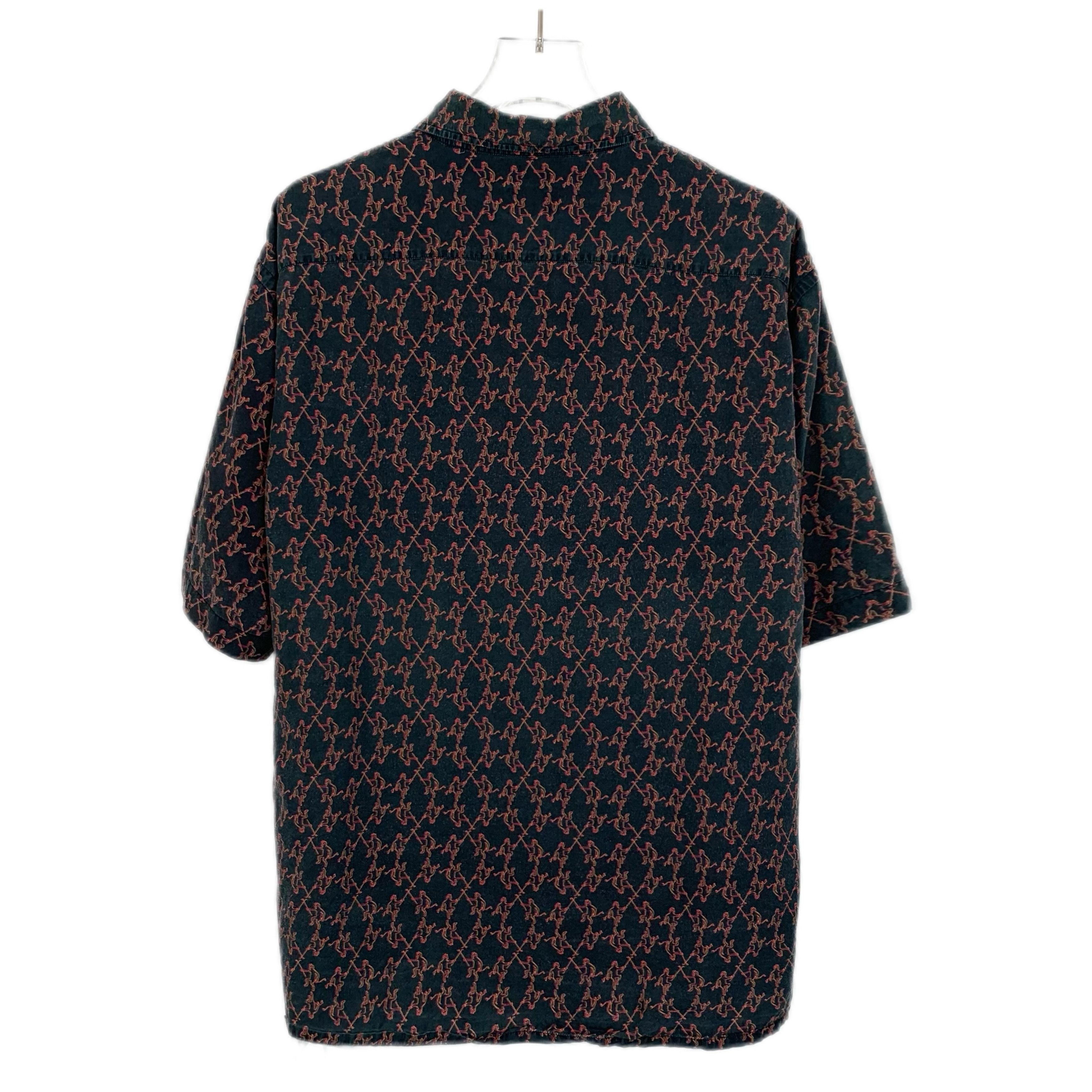 Fendi J14958 Fendi Mens Printed Button-Up Short Sleeve Shirt Size US M / EU 48-50 / 2 - 2 Thumbnail