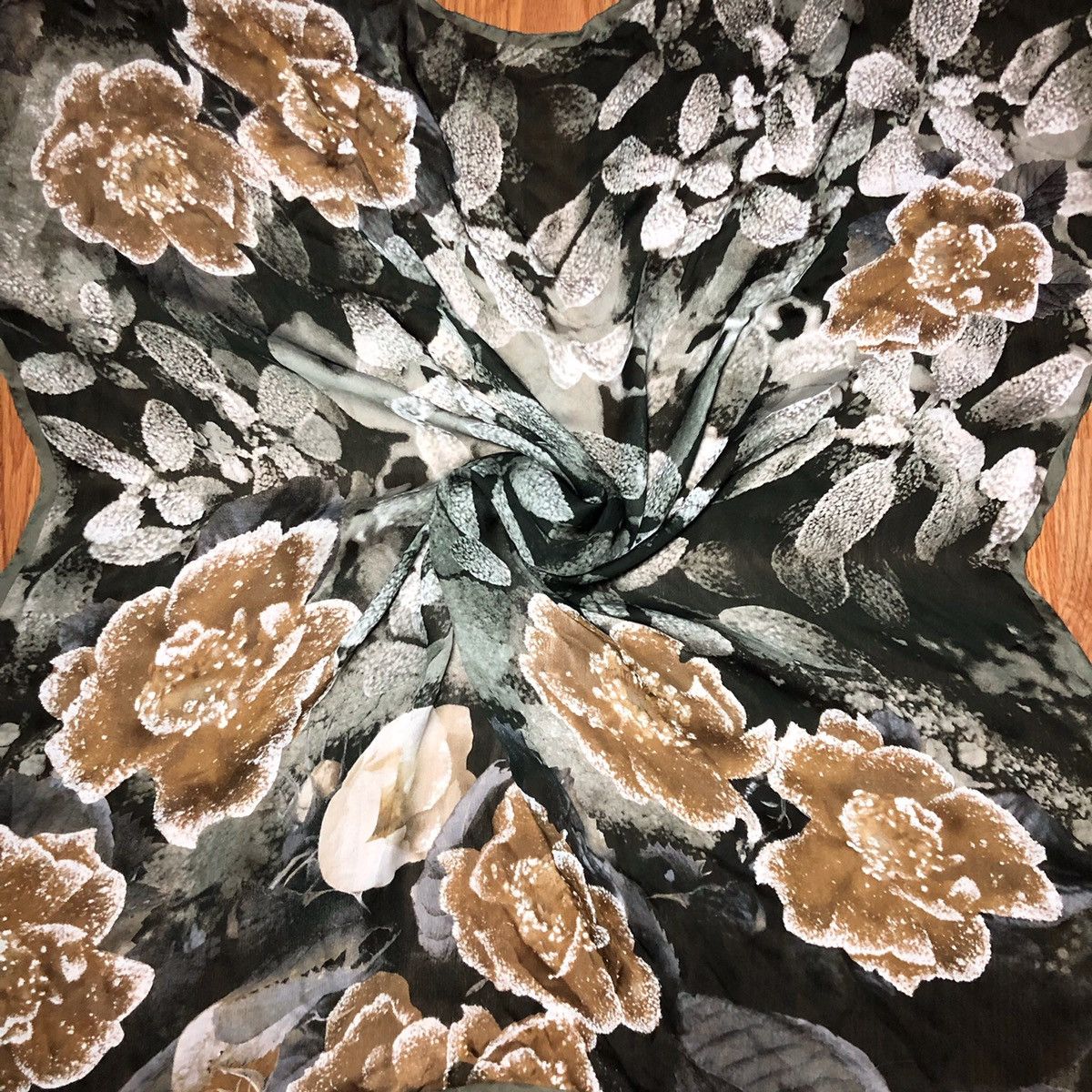 Floral Kenzo Silk Scarf KENZO Vintage Floral Designer Womens Silk