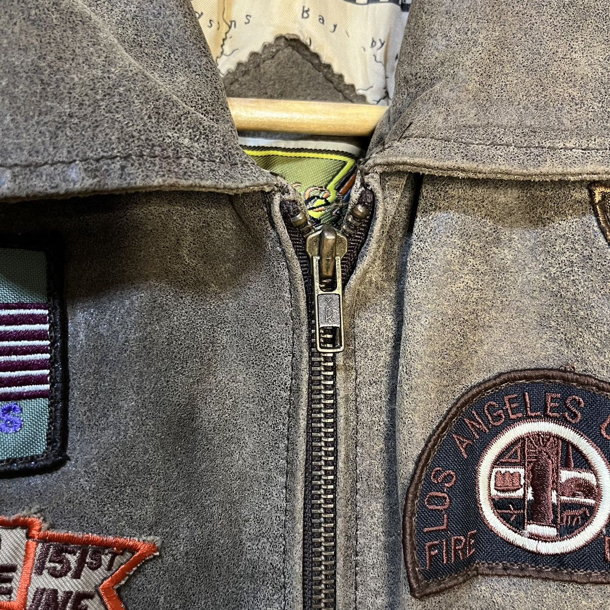 Vintage 1990's Phase 2 U.S Military Genuine Leather Flight Jacket Size US XL / EU 56 / 4 - 12 Thumbnail