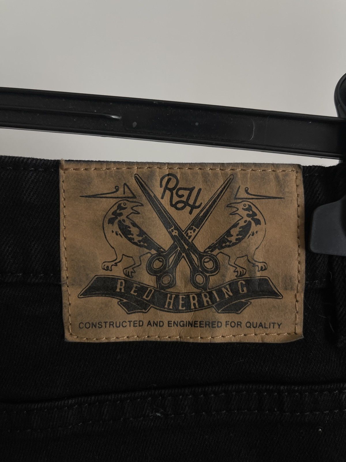 Vintage Red herring mens jeans black denim W34 Size US 34 / EU 50 - 6 Thumbnail