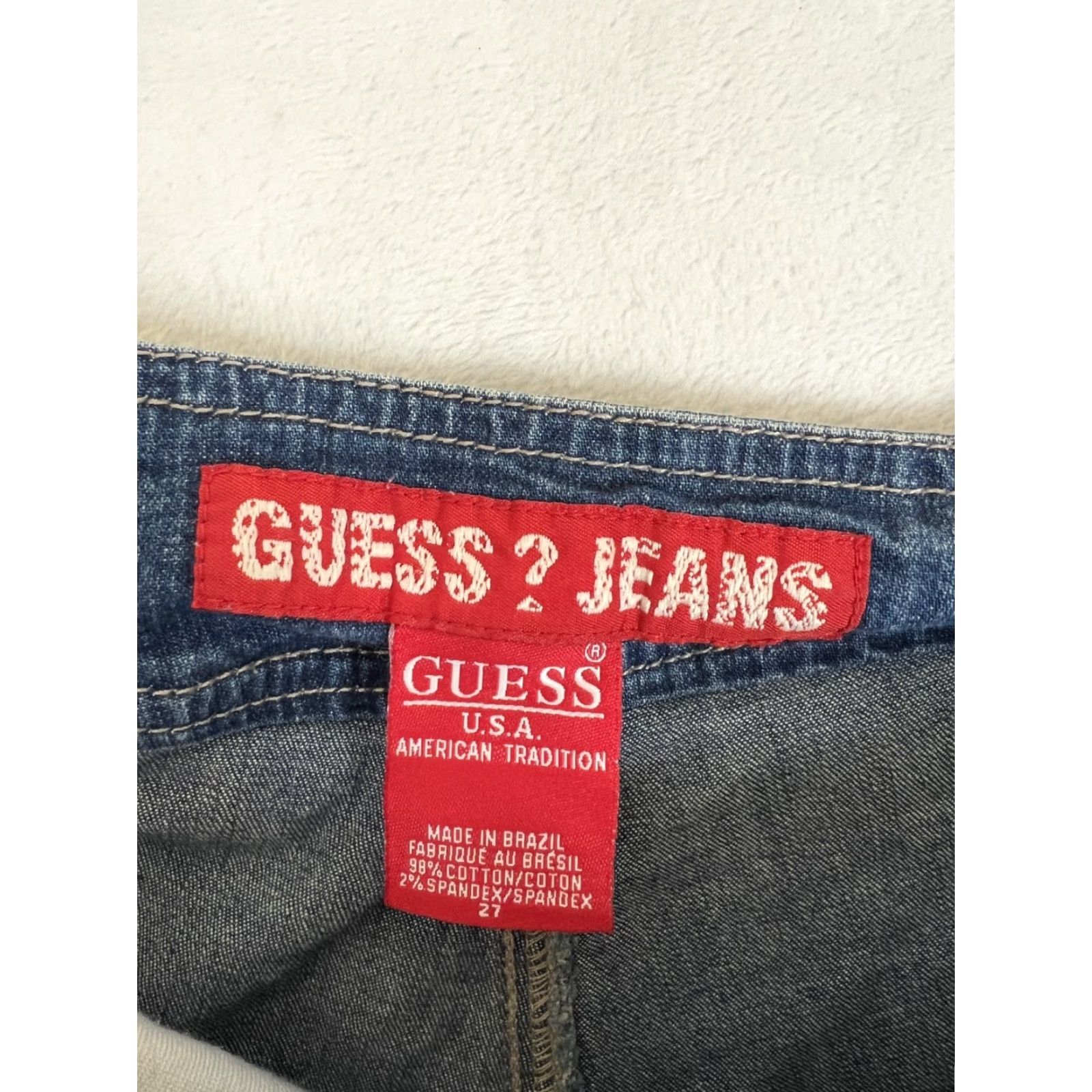 Guess VINTAGE GUESS Capri Jeans Women's 27 Low Rise Blue Y2K Size 27" / US 4 / IT 40 - 5 Thumbnail
