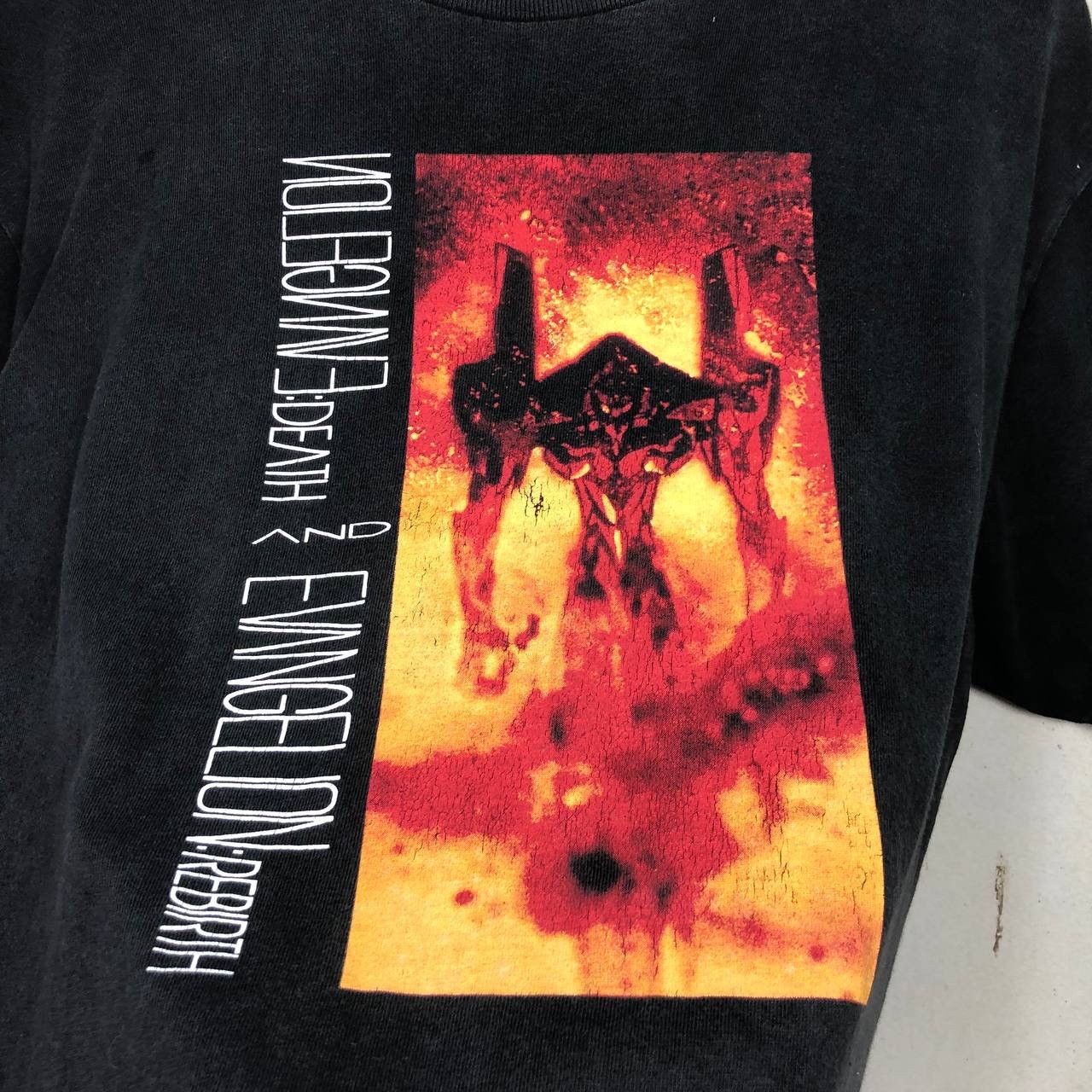 Anime Vtg 97 Evangelion Death & Rebirth Movie Promo Shirt L Tultex Size US L / EU 52-54 / 3 - 3 Thumbnail