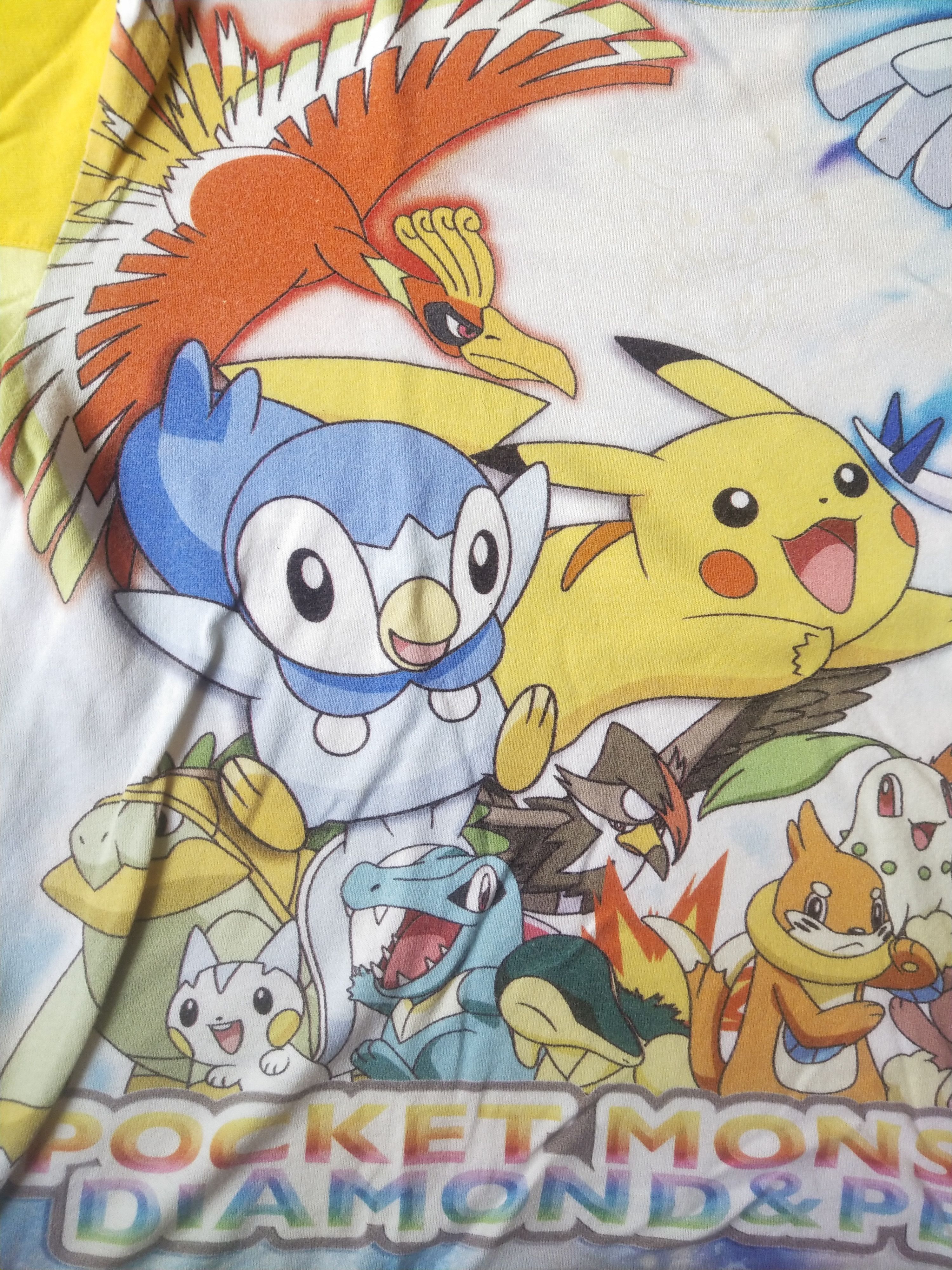 Pokemon Vintage Pokemon Diamond & Pearl Kids Long Sleeve Tee Size XXS / US 00 / IT 34 - 3 Thumbnail