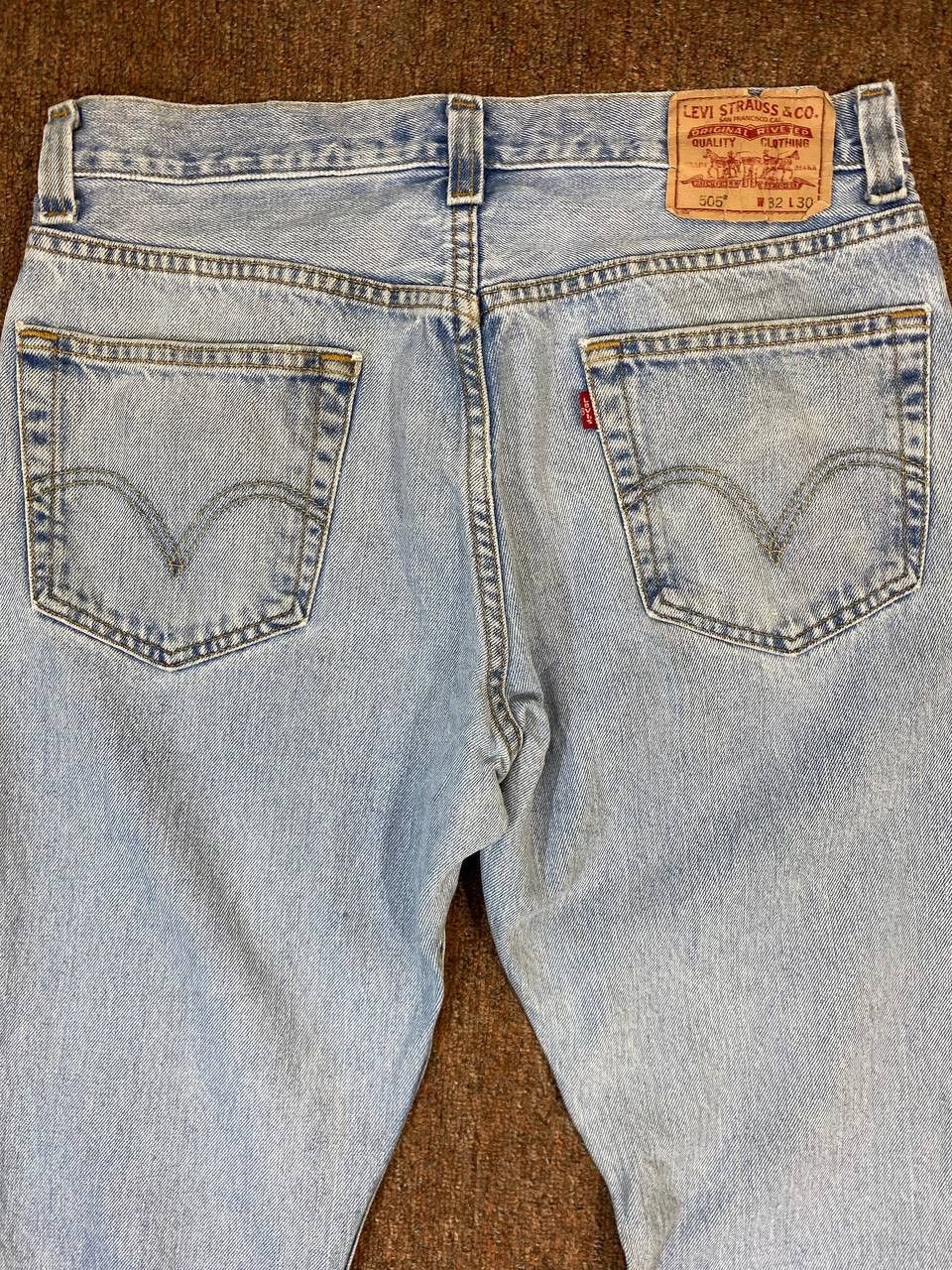 Levi's vintage levis 505 regular fit distressed denim Size US 33 - 3 Thumbnail