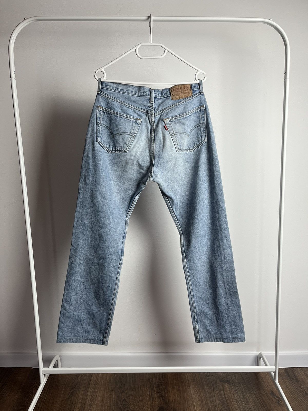 Levi's × Vintage Size 33x34 Vintage 90s Levi's 501 Faded Blue Jeans Size US 33 - 1 Thumbnail