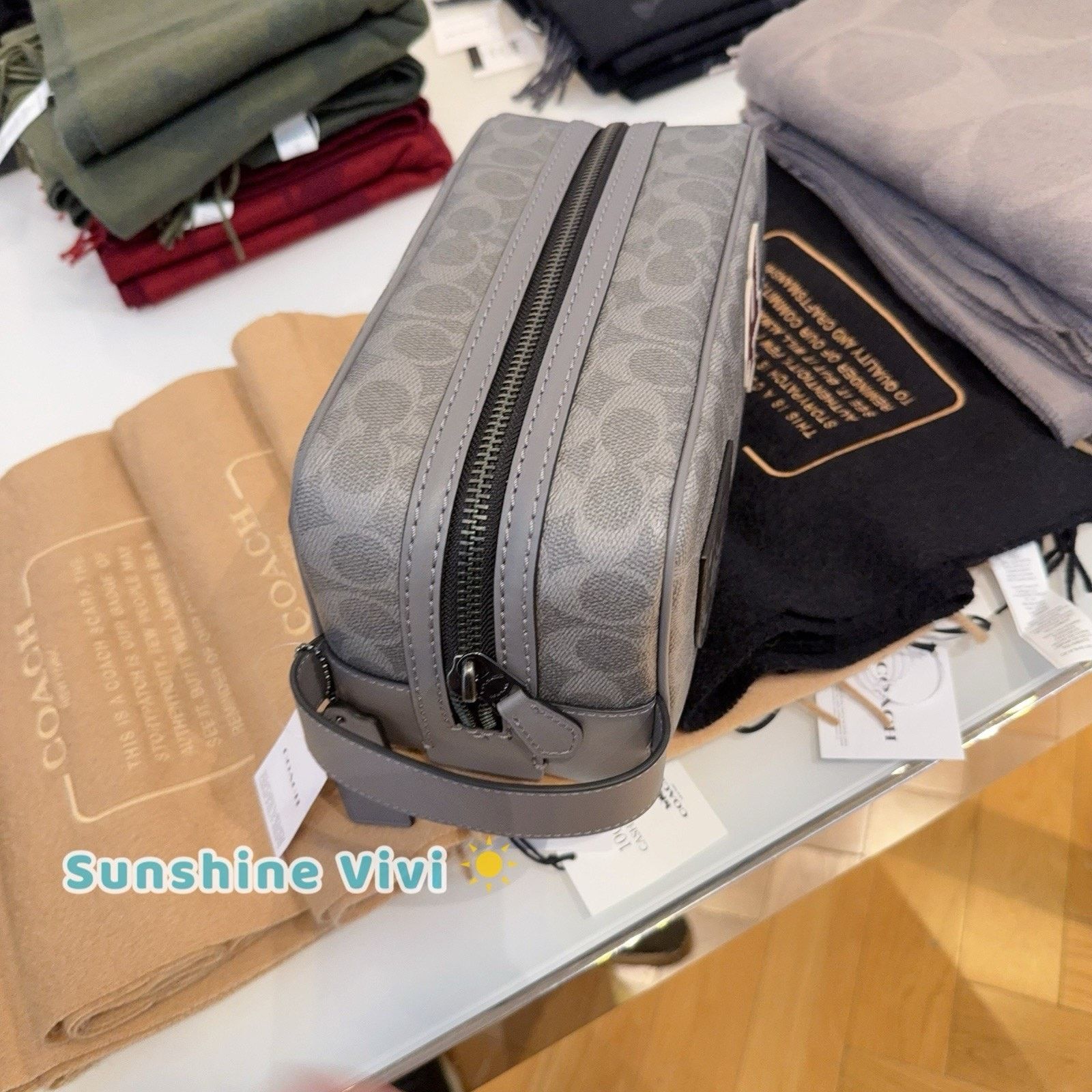 Coach NWT Coach Men's Large Travel Kit With Patches CCF36 Grey Size ONE SIZE - 2 Thumbnail