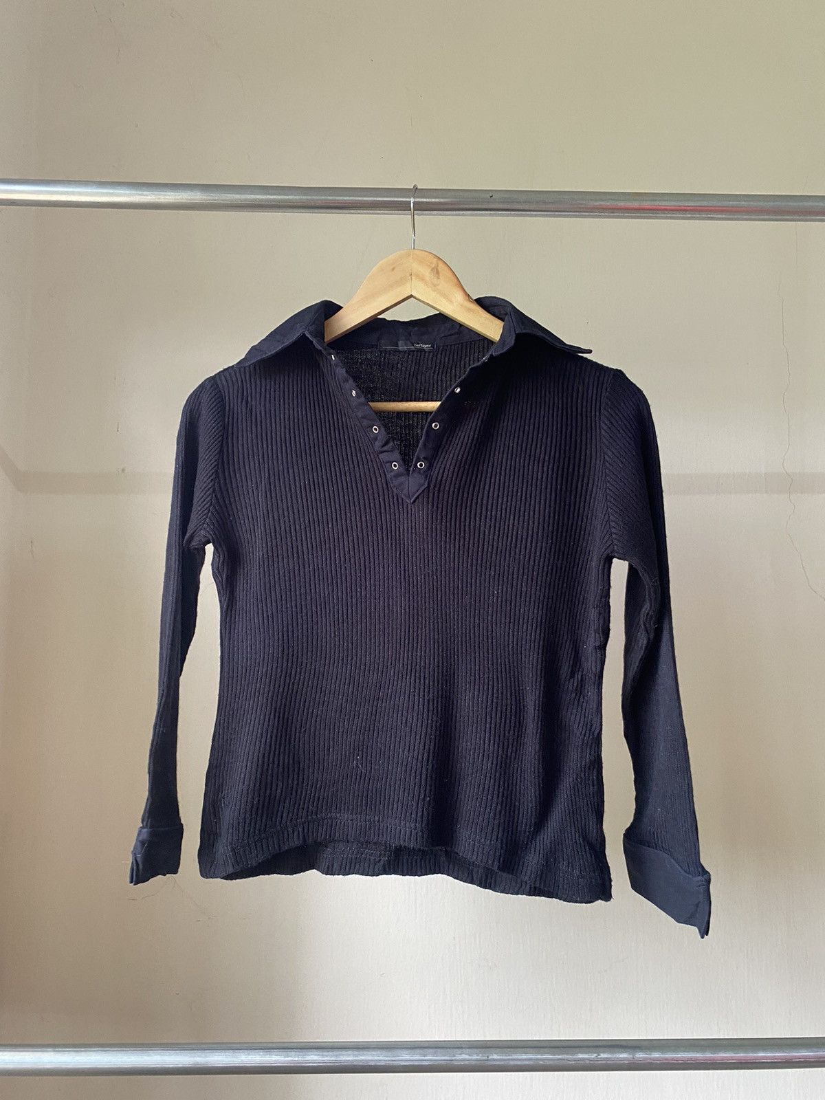 Hysteric Glamour × Japanese Brand × Le Grande Bleu (L.G.B.) Seflayer Knit Punk Grunge Shirt LS Size XS / US 0-2 / IT 36-38 - 4 Thumbnail