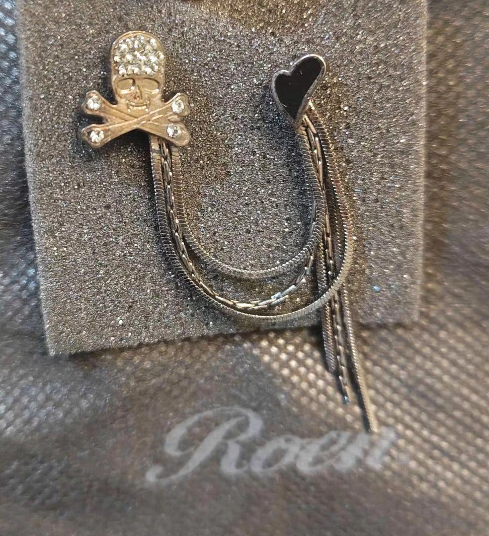 Roen Roen Swarovski Crystal Skull Brooch K11 Size ONE SIZE - 1 Thumbnail