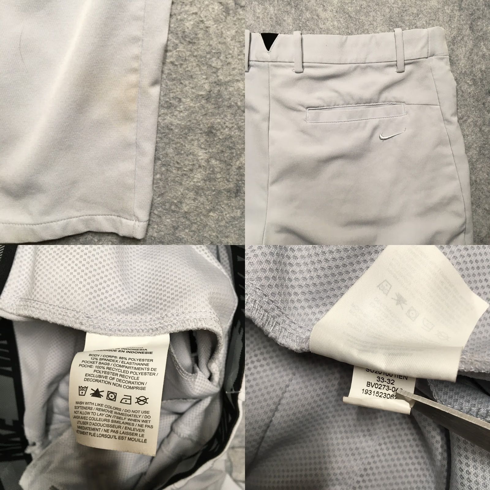 Nike Nike Flex Vapor Golf Pants Mens 33x32 Gray Performance Slim Tapered BV0273 Size US 33 - 8 Thumbnail