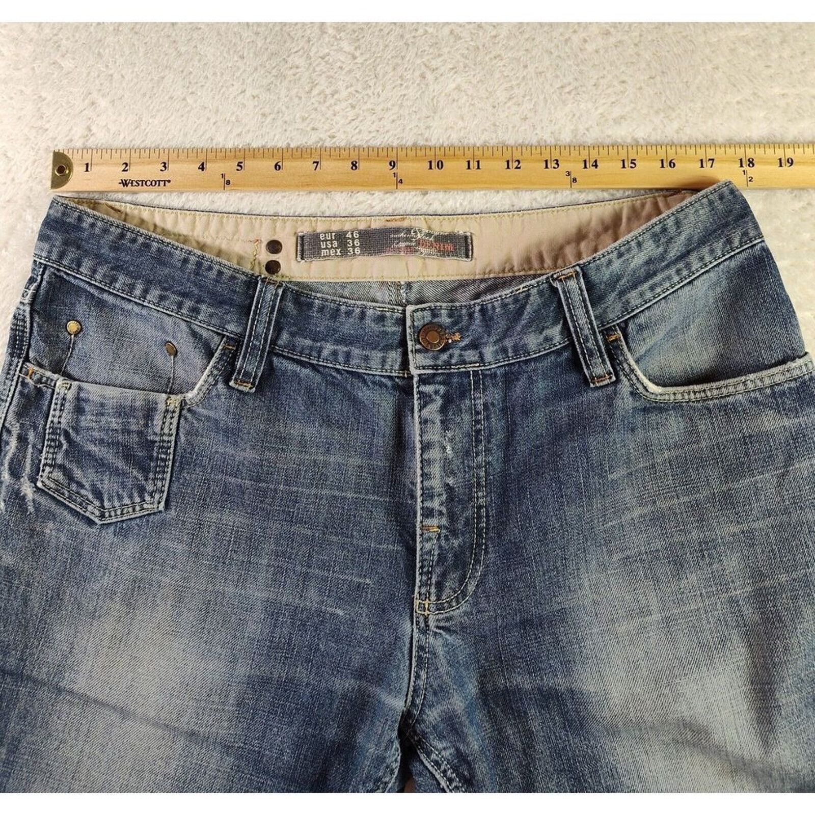 Zara Zara Mens Distressed Jeans Grunge 36x32 Denim Jeans 345 40 Size US 36 / EU 52 - 8 Thumbnail