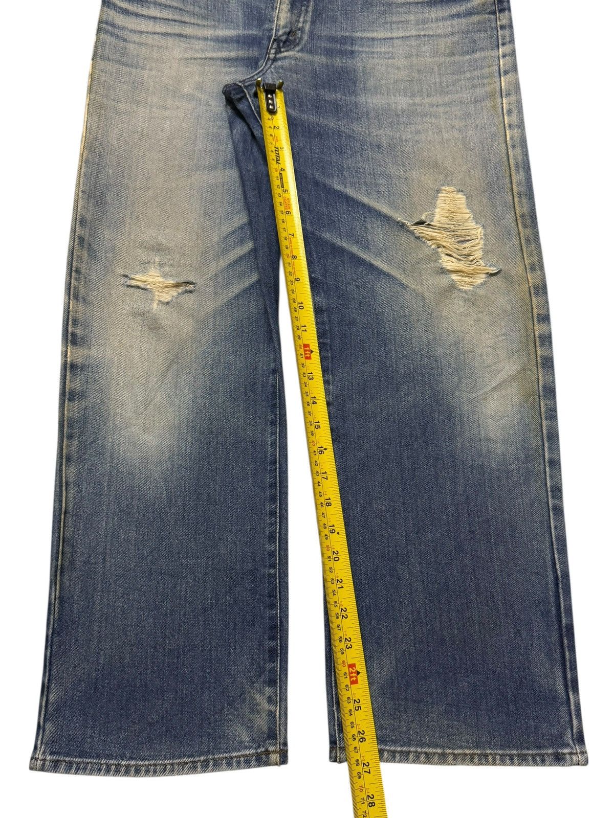Kapital Vintage Y2K Japanese Brand Faded Blue Distressed Straight Size US 34 / EU 50 - 10 Thumbnail
