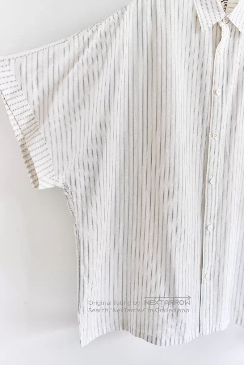 Yohji Yamamoto Yohji Yamamoto 24 SS bat sleeve striped white shirt Size US L / EU 52-54 / 3 - 4 Thumbnail