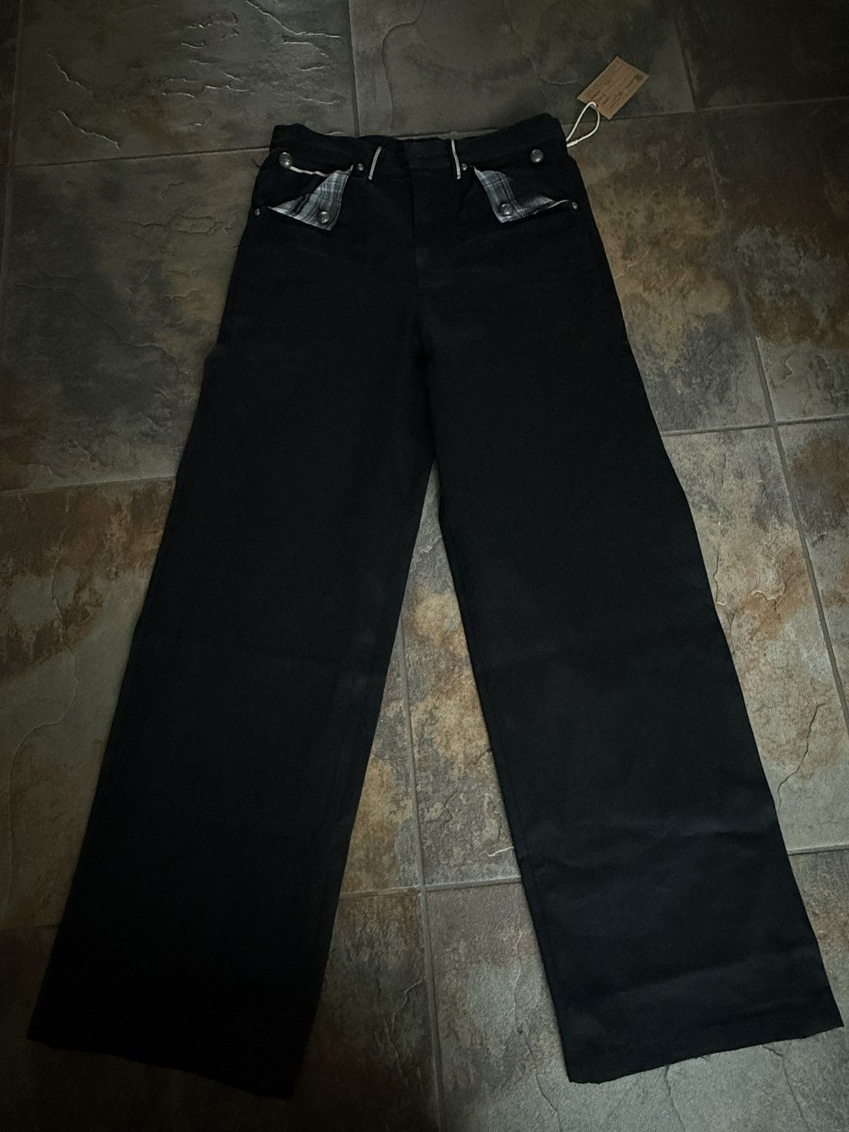 Other Ditch Japanese Selvedge Slub Denim (Jet Black) Size US 32 / EU 48 - 1 Thumbnail